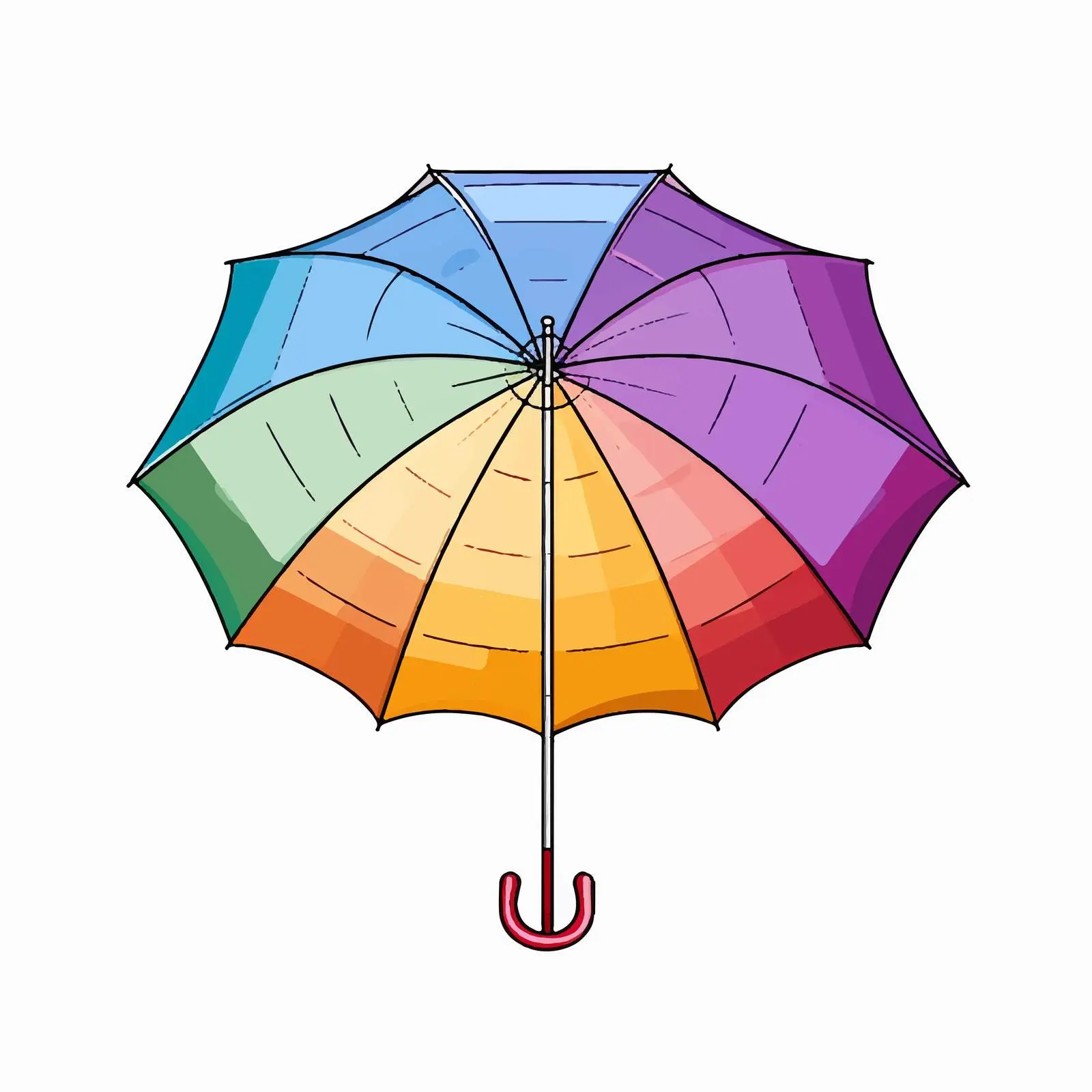 Isolated Umbrella Vector Illustration on White Background — free download from Dotvec