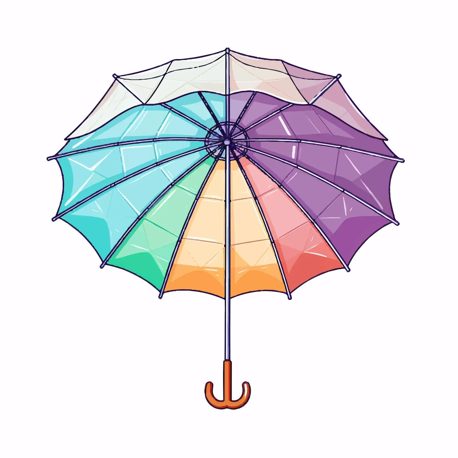 Umbrella Line Vector Illustration on White Background – free waterproof image from Dotvec