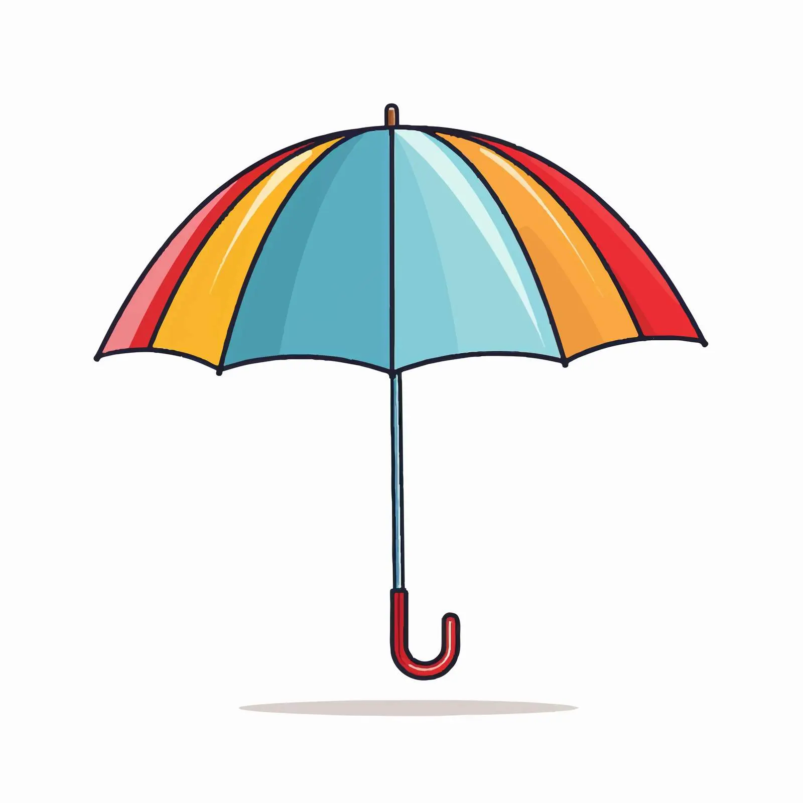 Minimalist Umbrella Vector Illustration on White — free download from Dotvec