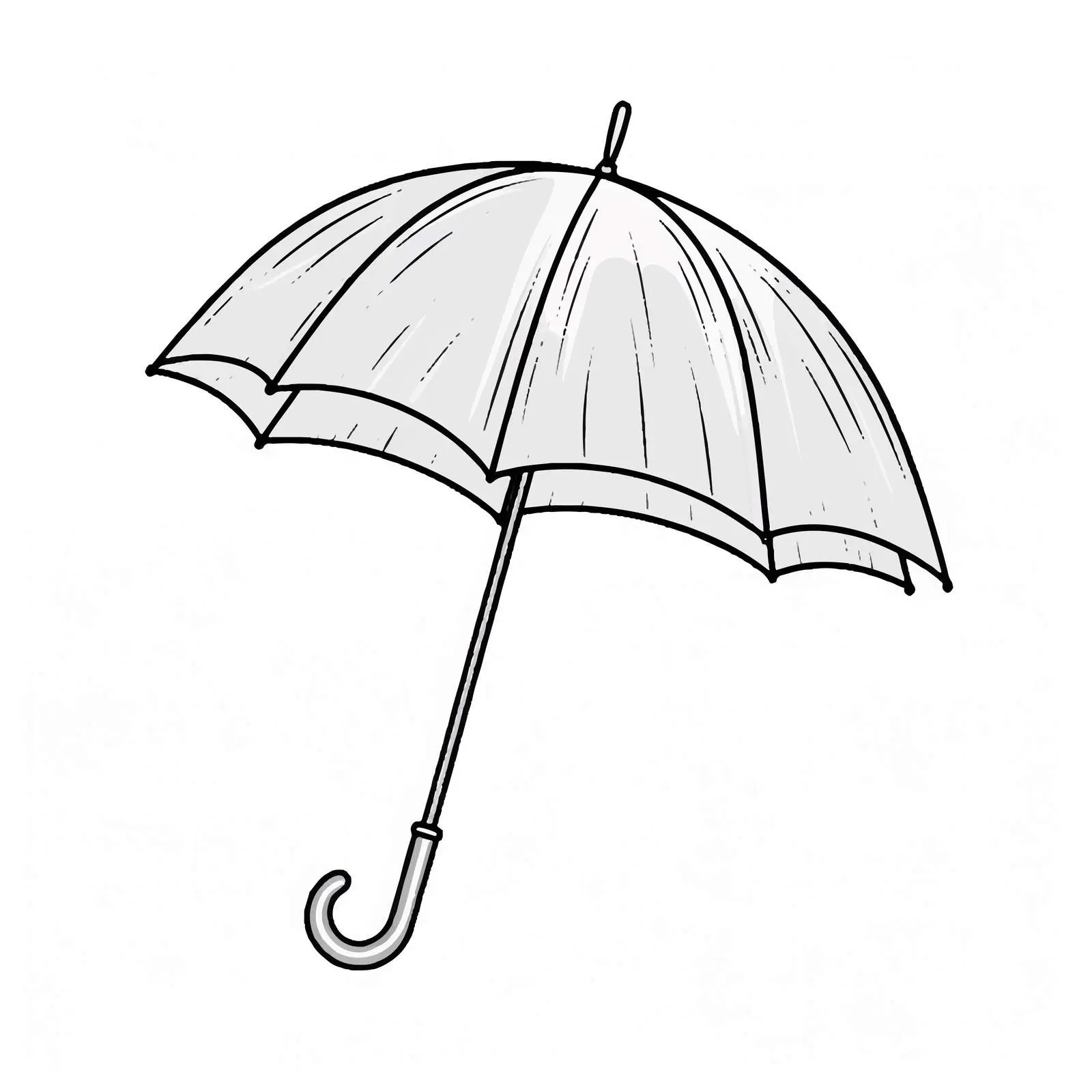 Outline Vector Illustration of Umbrella on White Background — free download from Dotvec