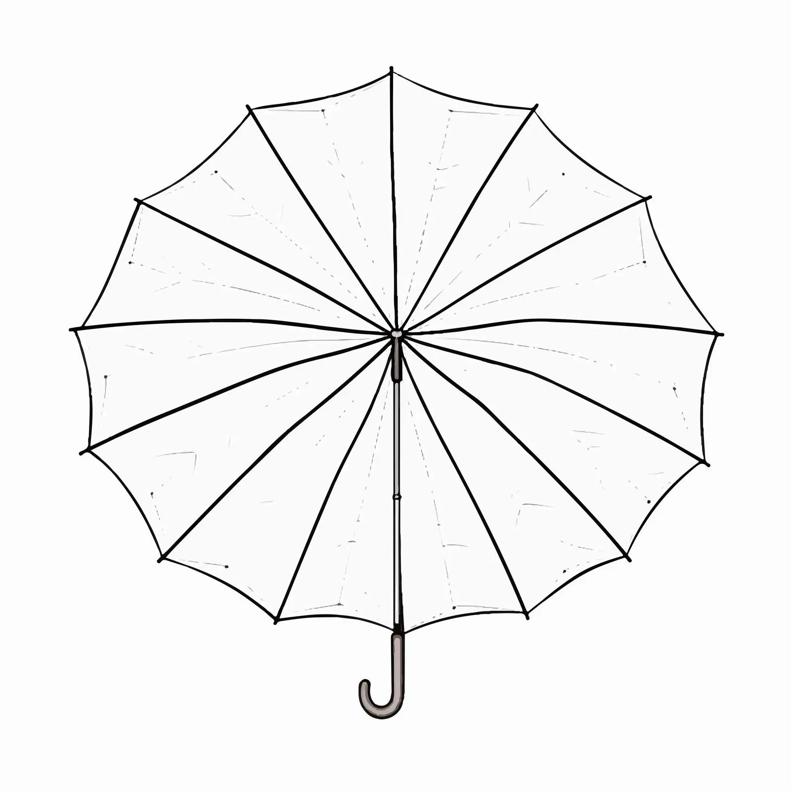 Outline Vector Illustration of an Umbrella — free download from Dotvec