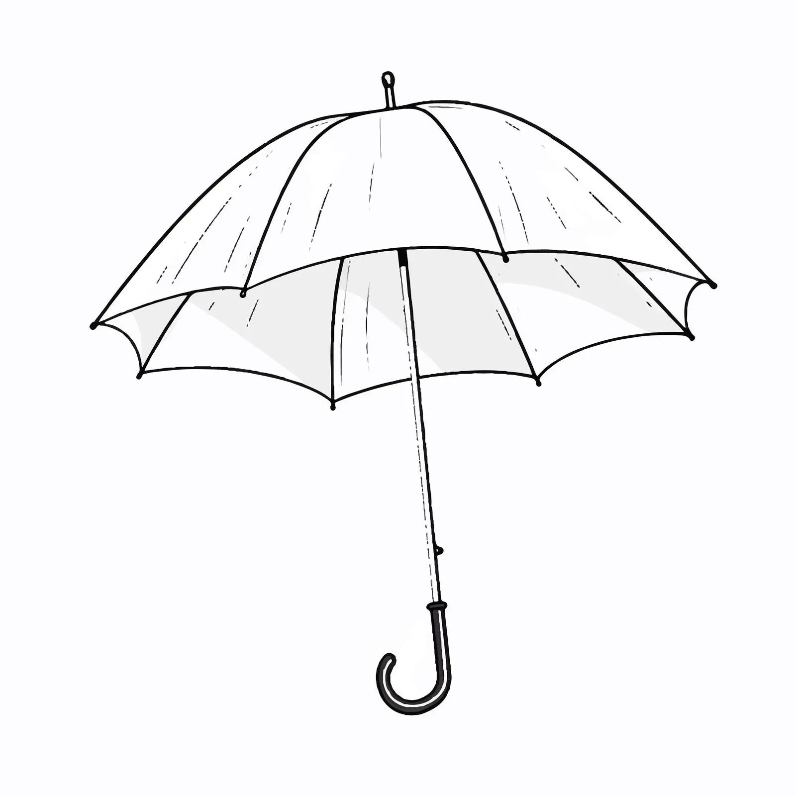 Outline Vector Illustration of an Umbrella — free download from Dotvec