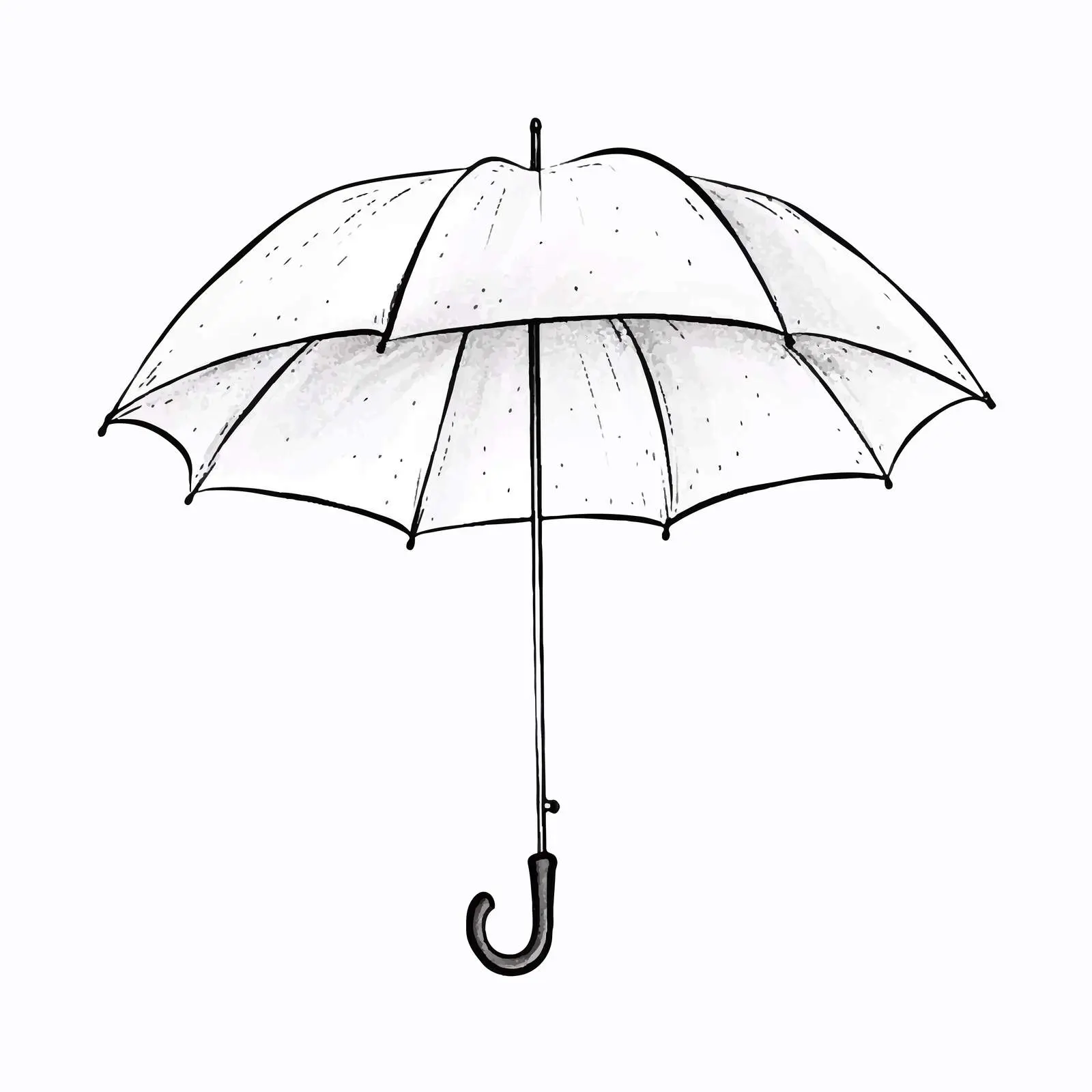 Outline Vector Illustration of an Umbrella — free download from Dotvec