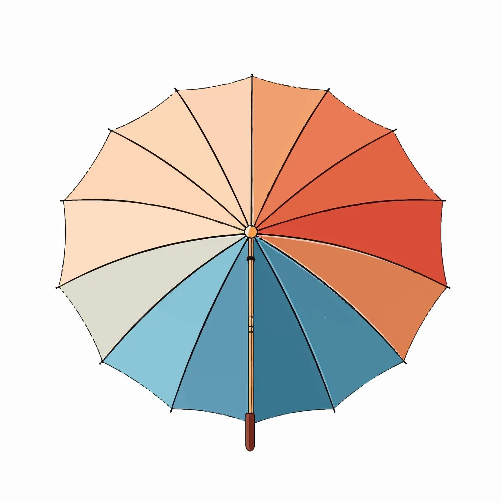 Isolated Umbrella Vector Illustration on White Background — free download from Dotvec