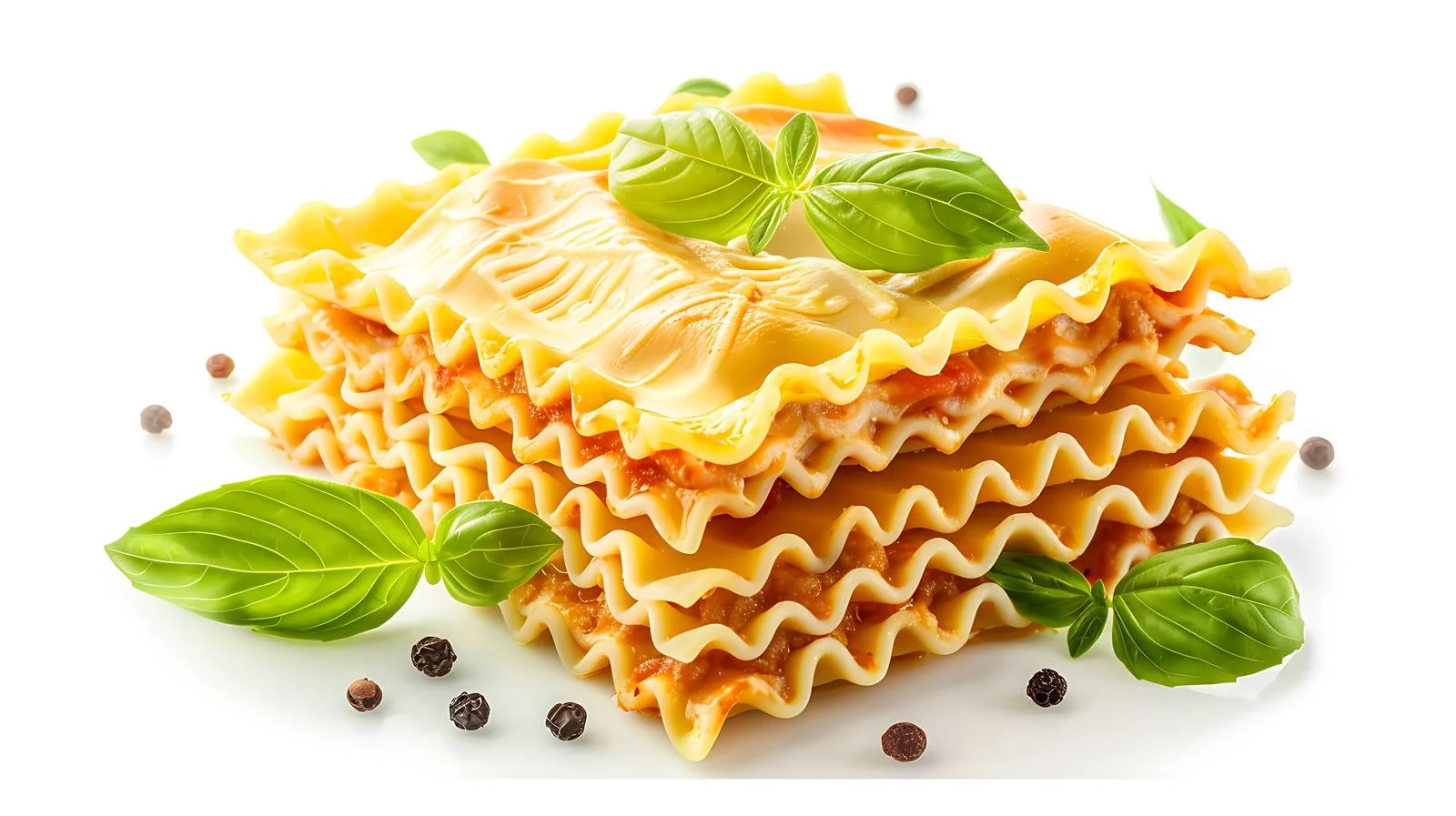 Fresh Uncooked Italian Lasagna Pasta on White — free download from Dotvec
