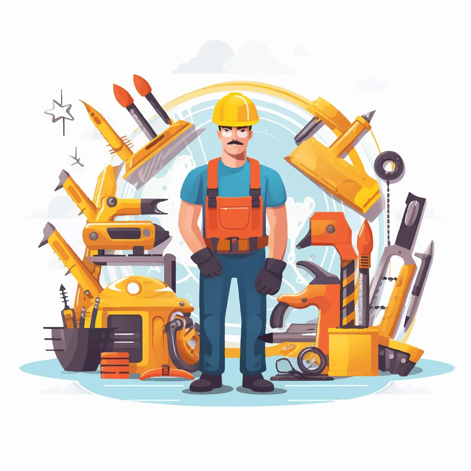 Under Construction Tools Graphic Design Vector – free carpentry image from Dotvec