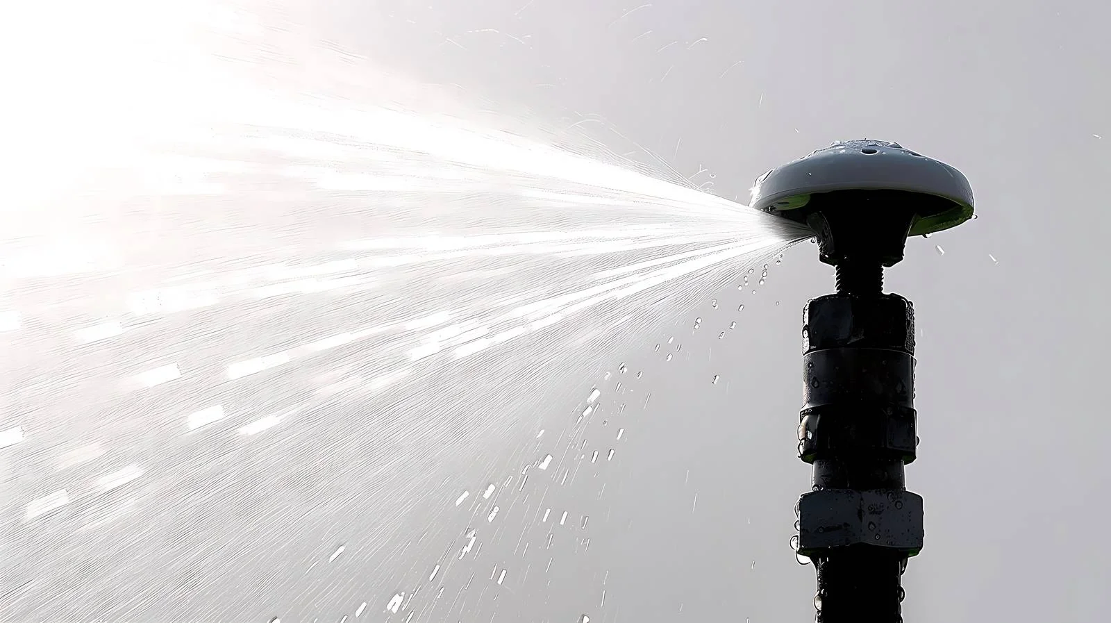 Morning irrigation from underground sprinkler head — free download from Dotvec