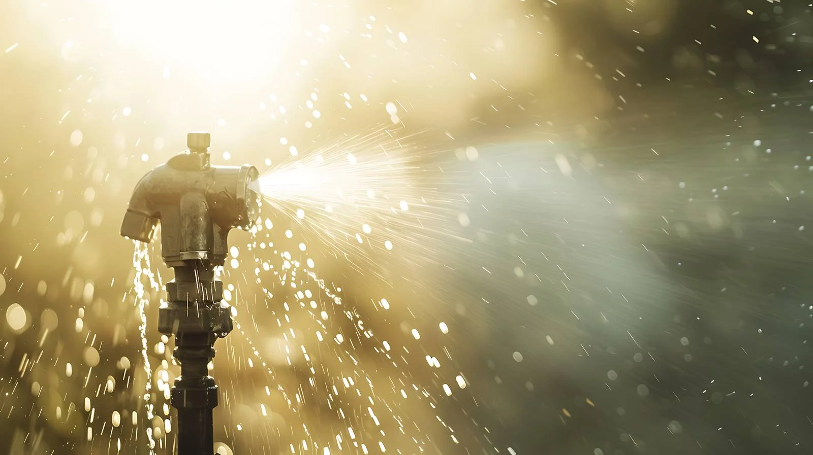 Morning spray from underground sprinkler system — free download from Dotvec