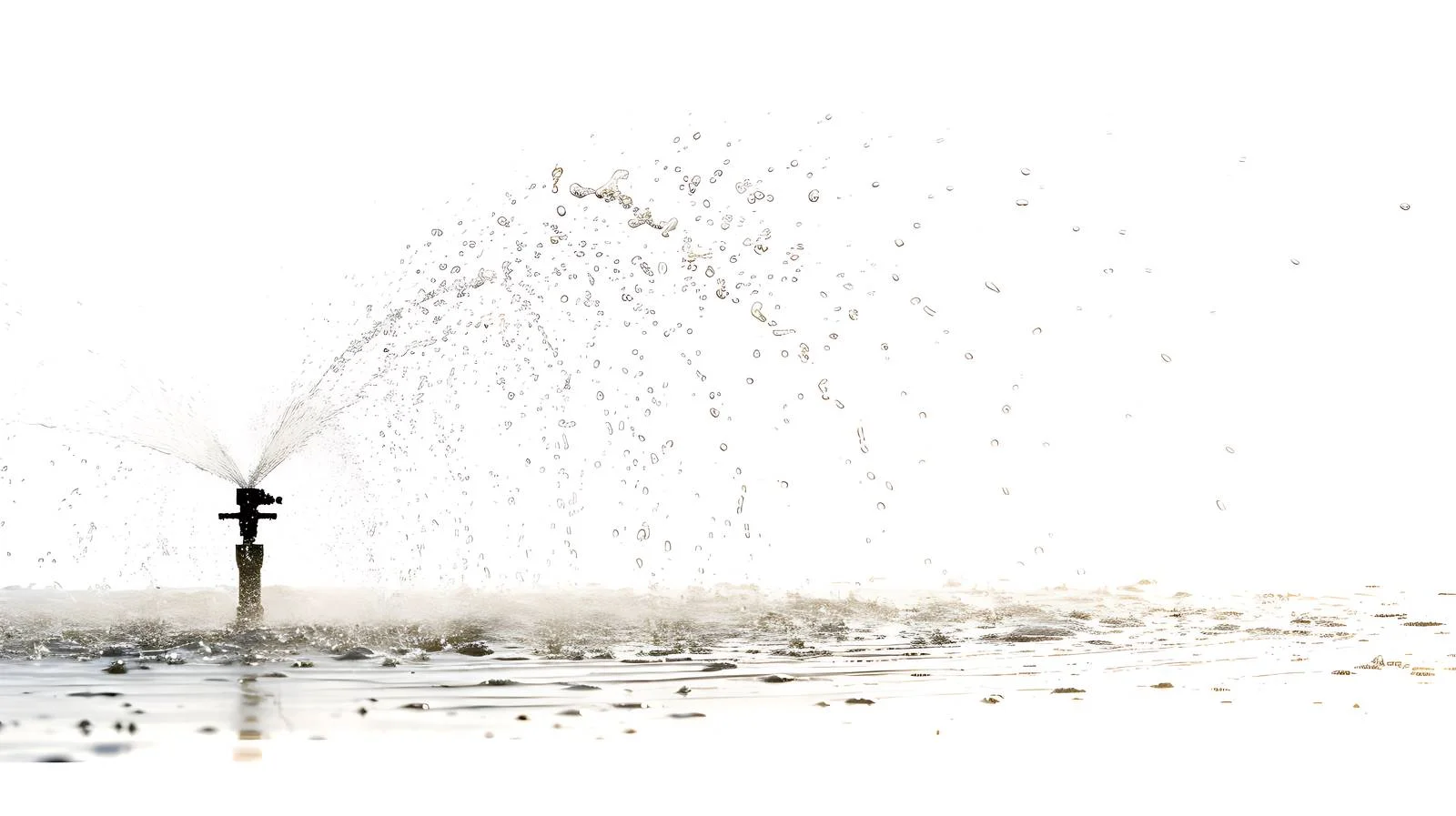 Morning underground sprinkler spraying in garden — free download from Dotvec