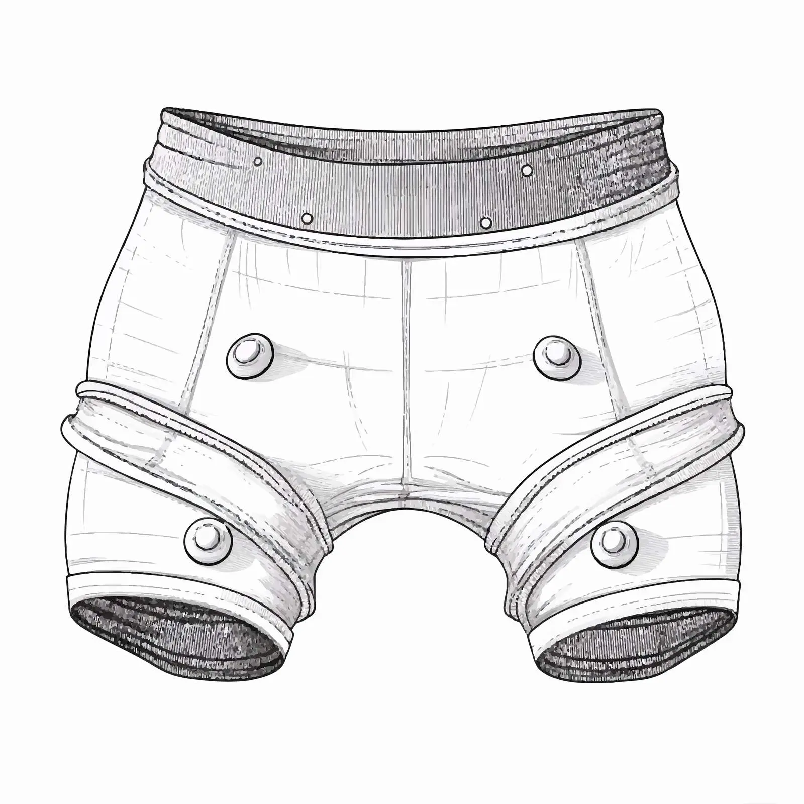Underpants Outline Vector Illustration on White Background — free download from Dotvec