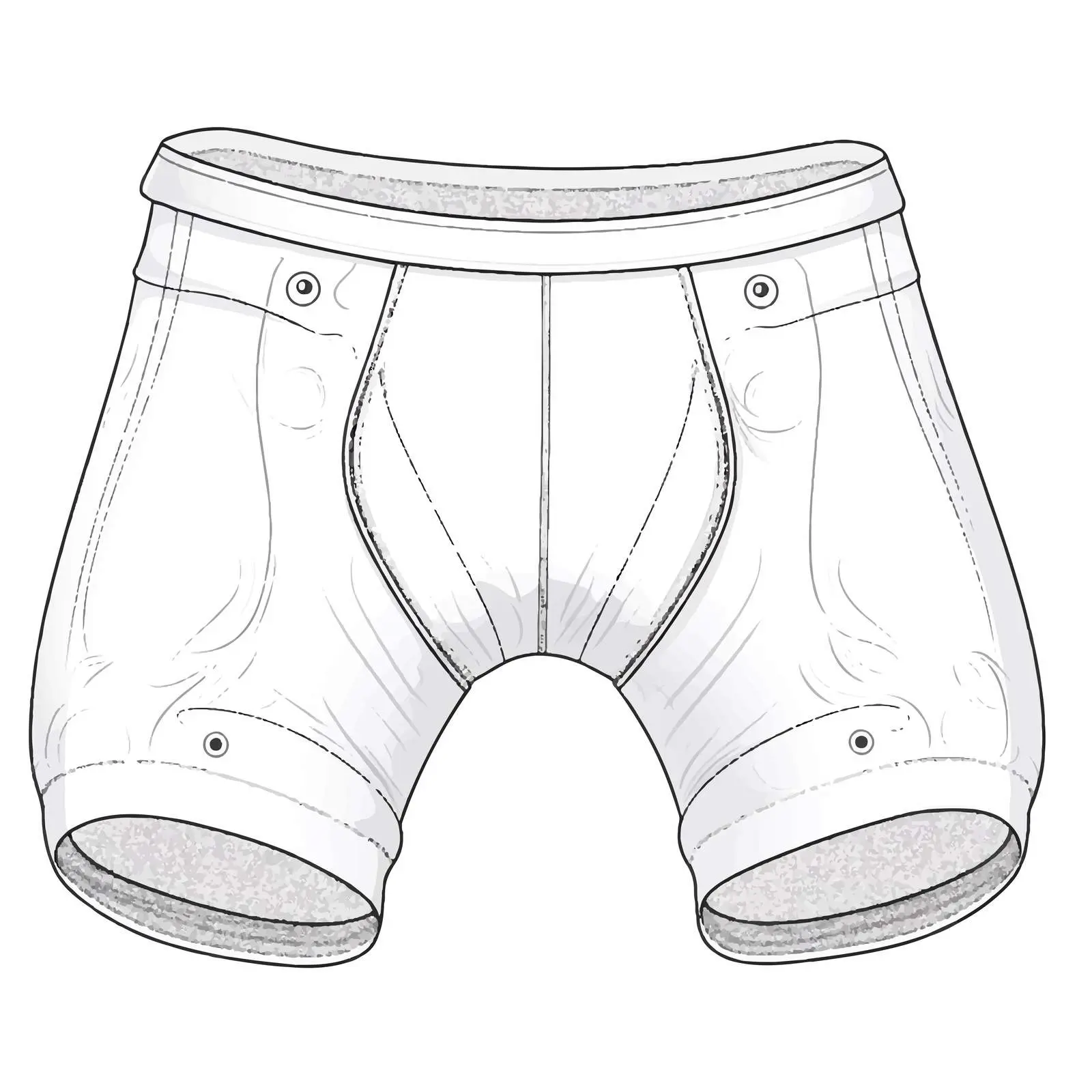 Underpants Outline Vector Illustration on White Background — free download from Dotvec