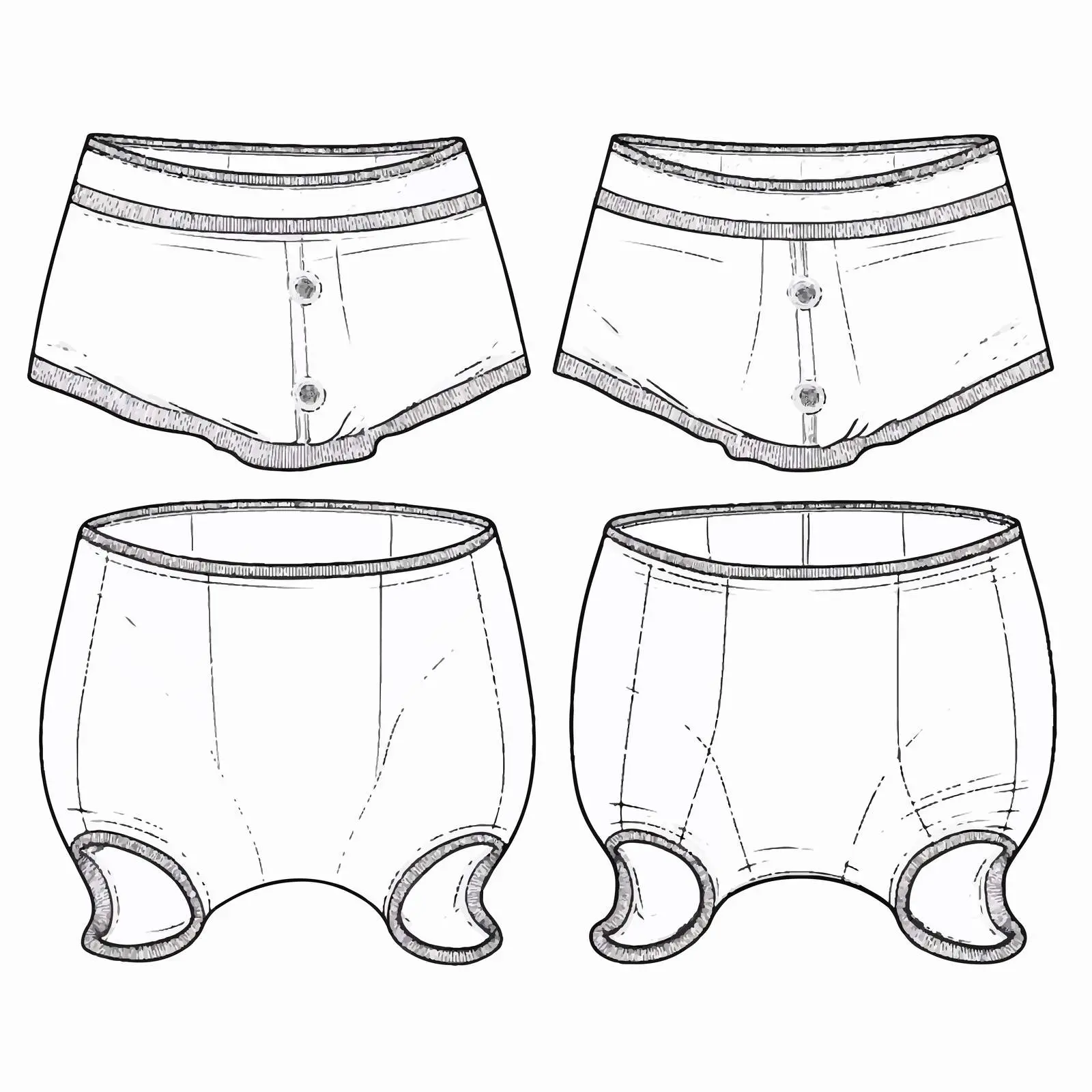Vector Illustration of Underpants on White Background — free download from Dotvec