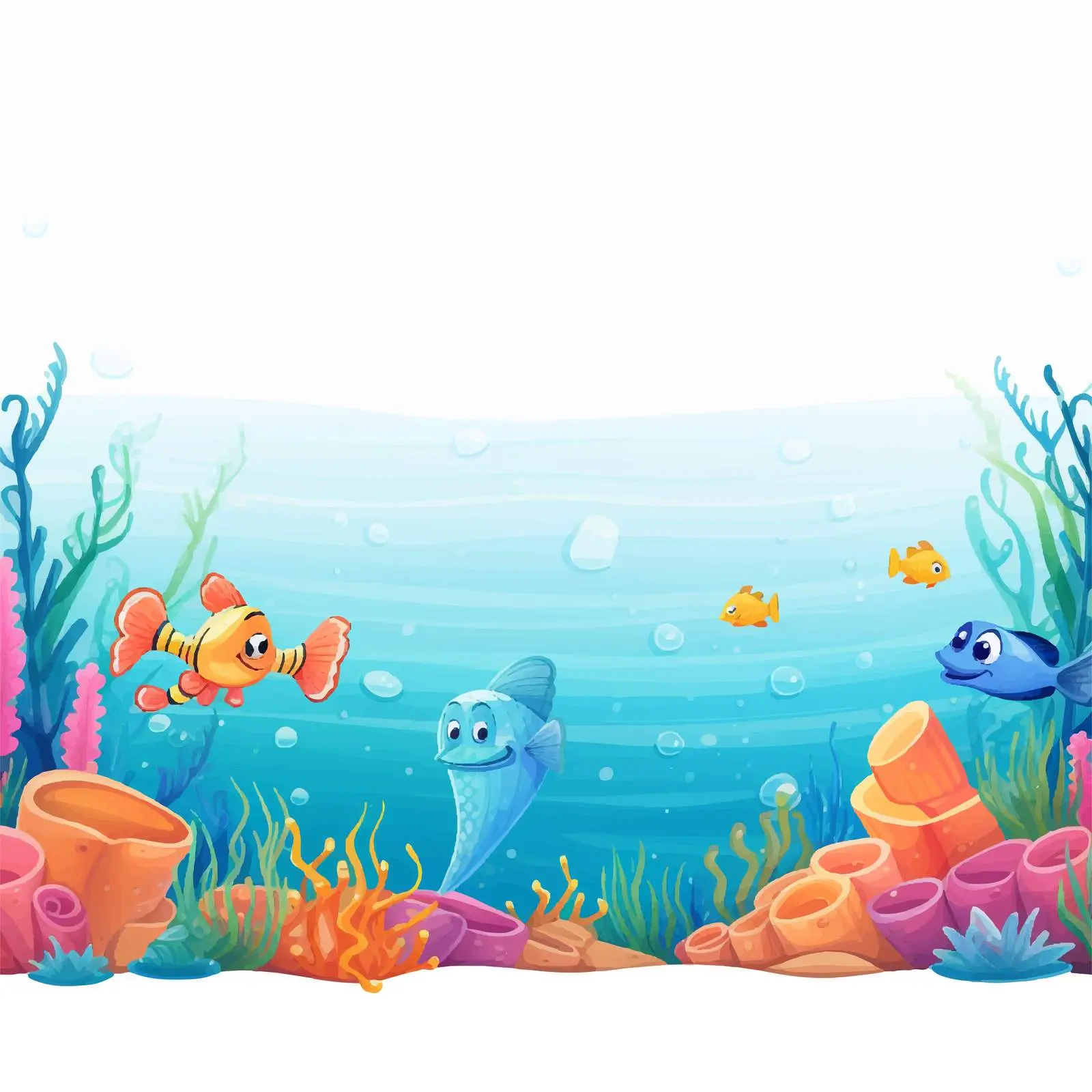 Underwater Sea Animal Illustration Banner Vector — free download from Dotvec