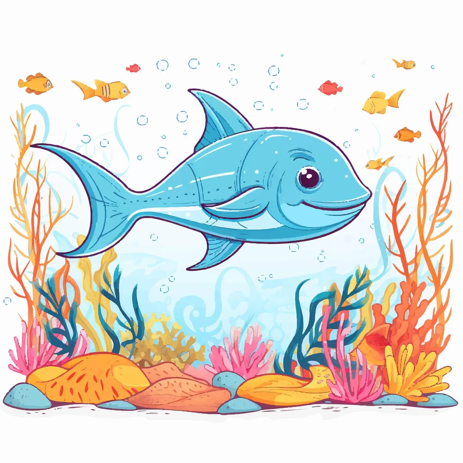 Underwater Banner with Sea Animal Illustration — free download from Dotvec