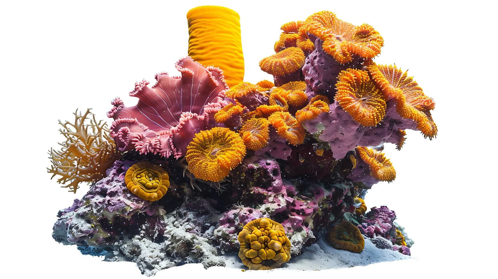 Vibrant Underwater Scene with Barrel Sponge — free download from Dotvec