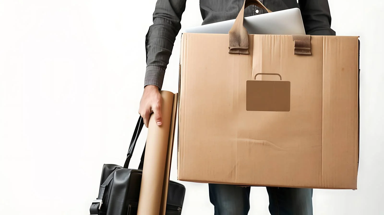 Unemployed Person with Belongings – free fallen image from Dotvec