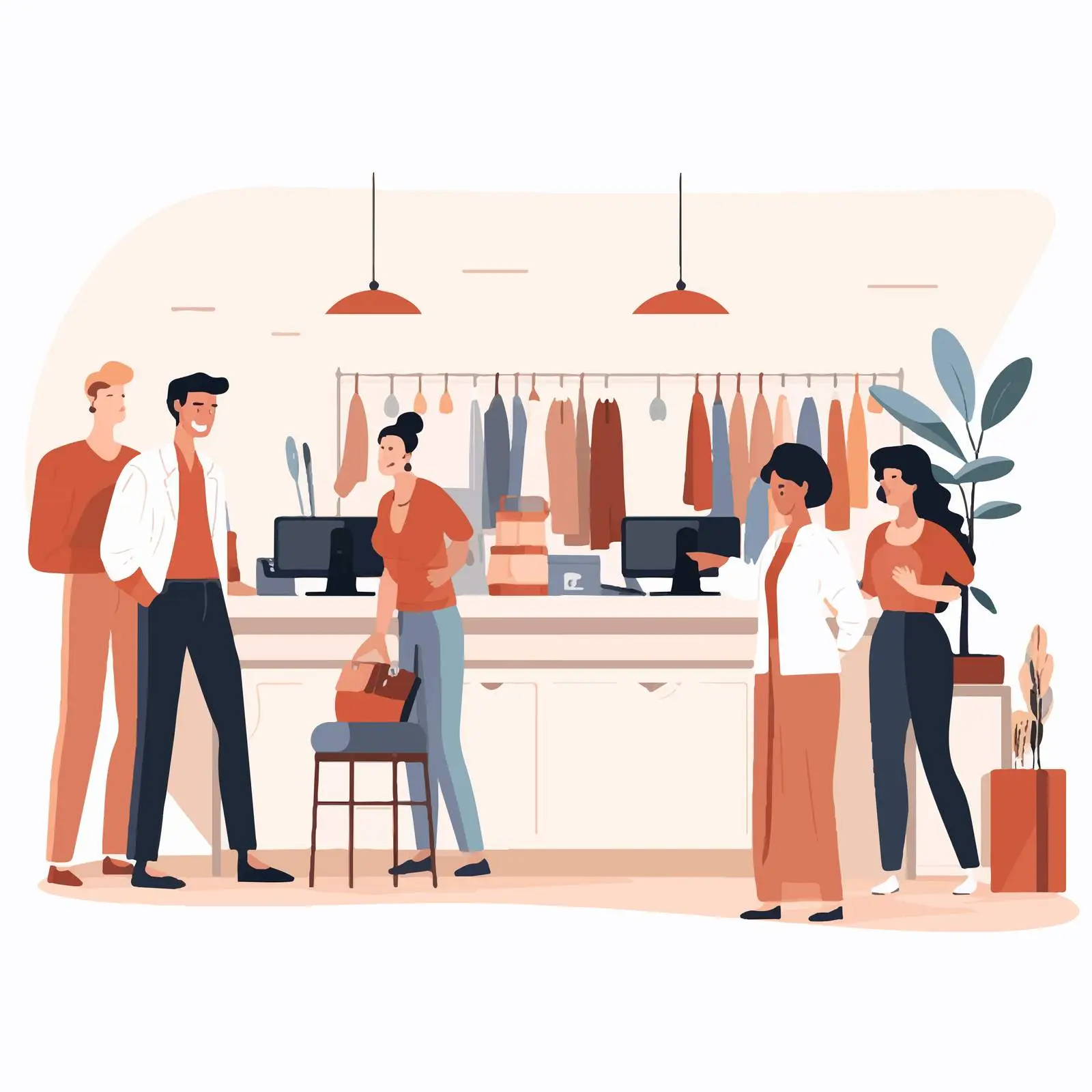 People Shopping at Outlet Store Checkout — free download from Dotvec