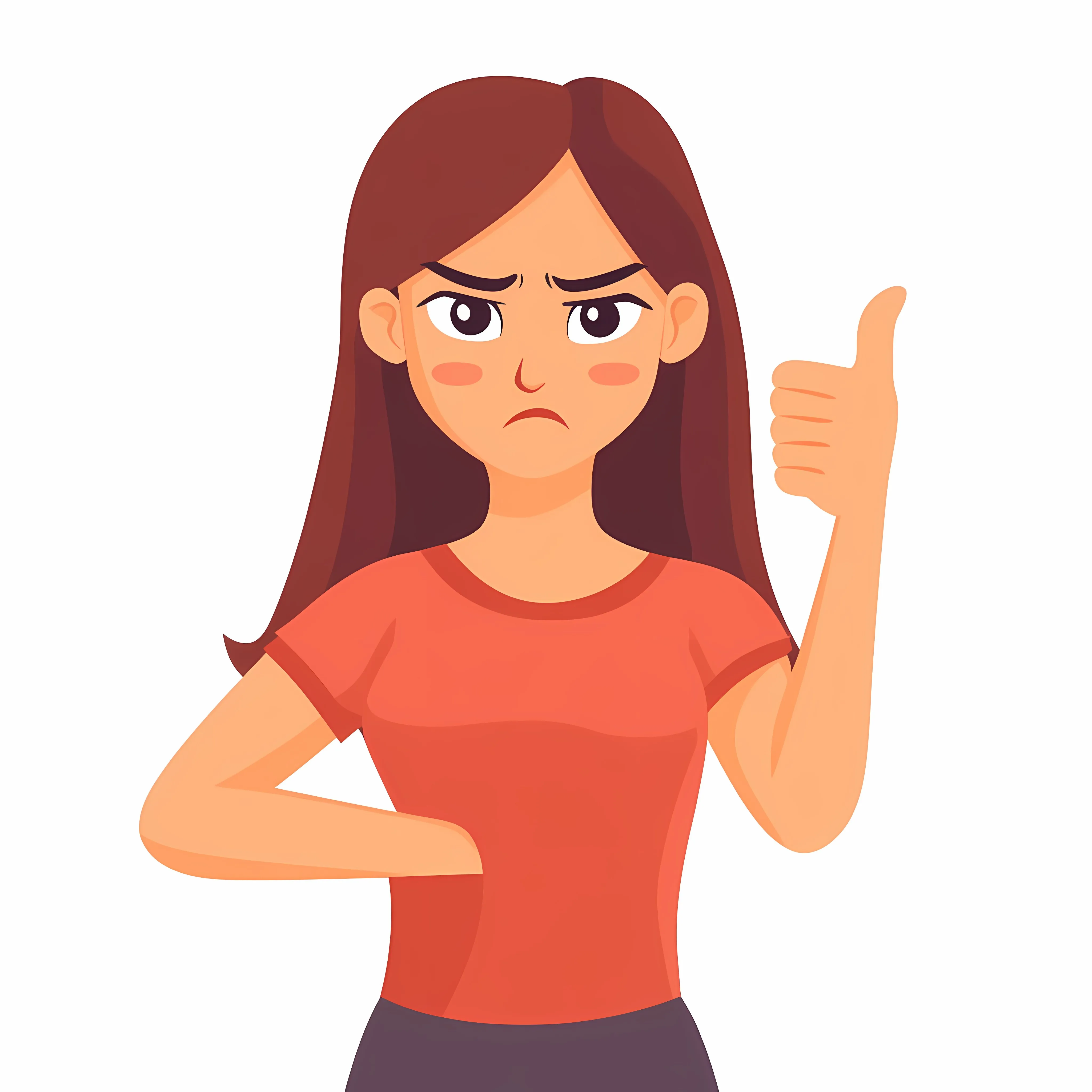 Unhappy Young Woman Displeased with Poor Quality – free negative feedback image from Dotvec