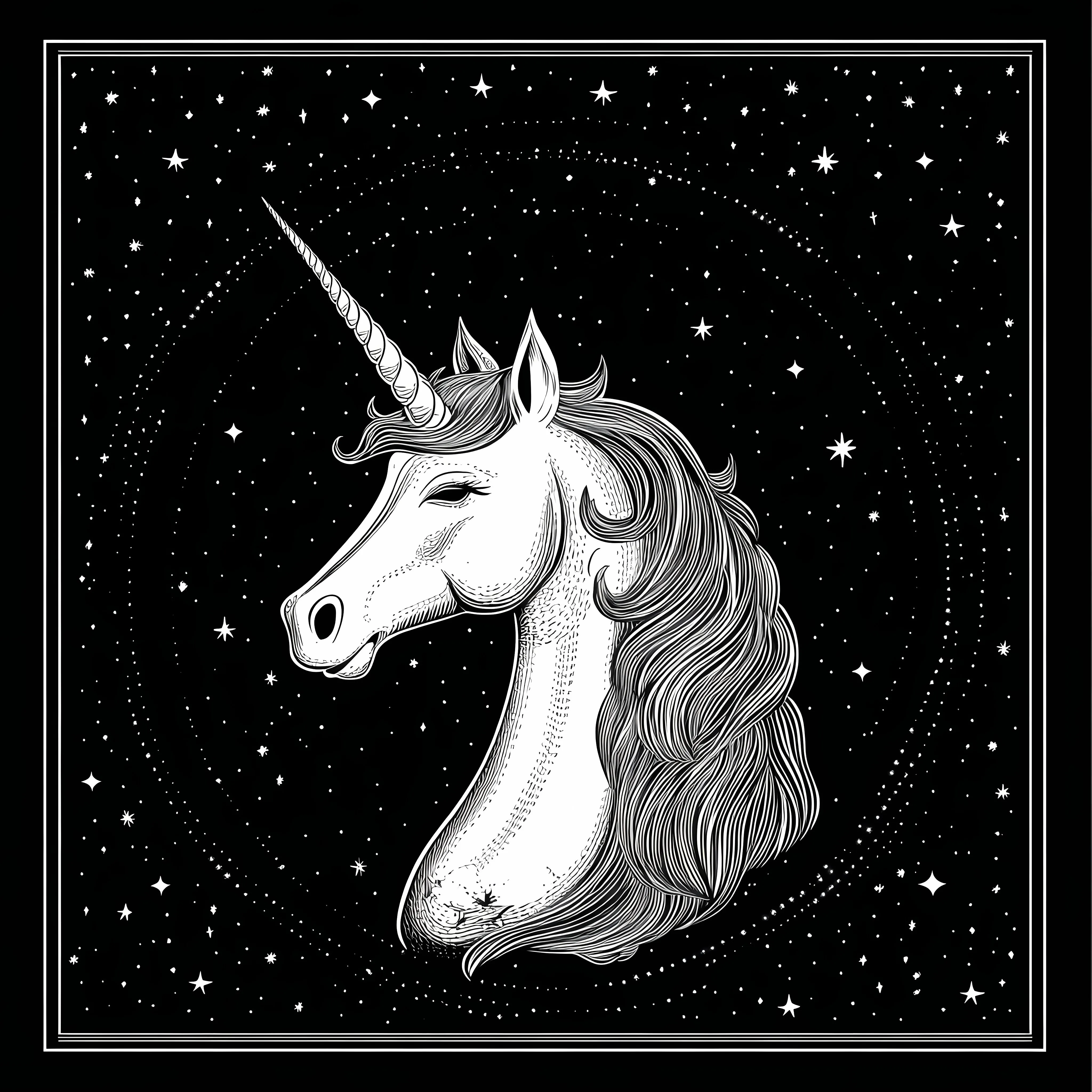 Unicorn Cartoon Line Flat Vector Illustration — free download from Dotvec