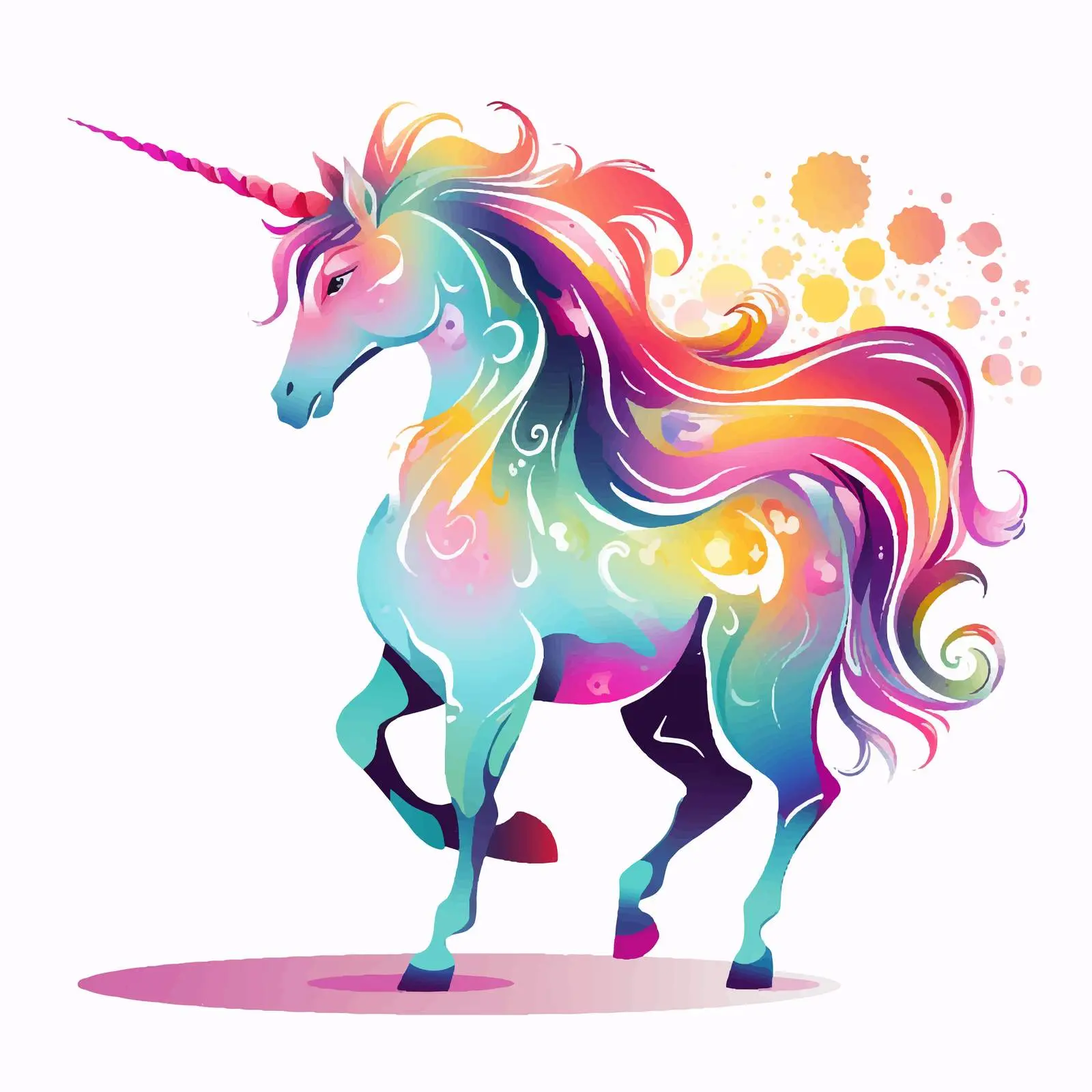 Unicorn Silhouette Cartoon Vector Illustration — free download from Dotvec