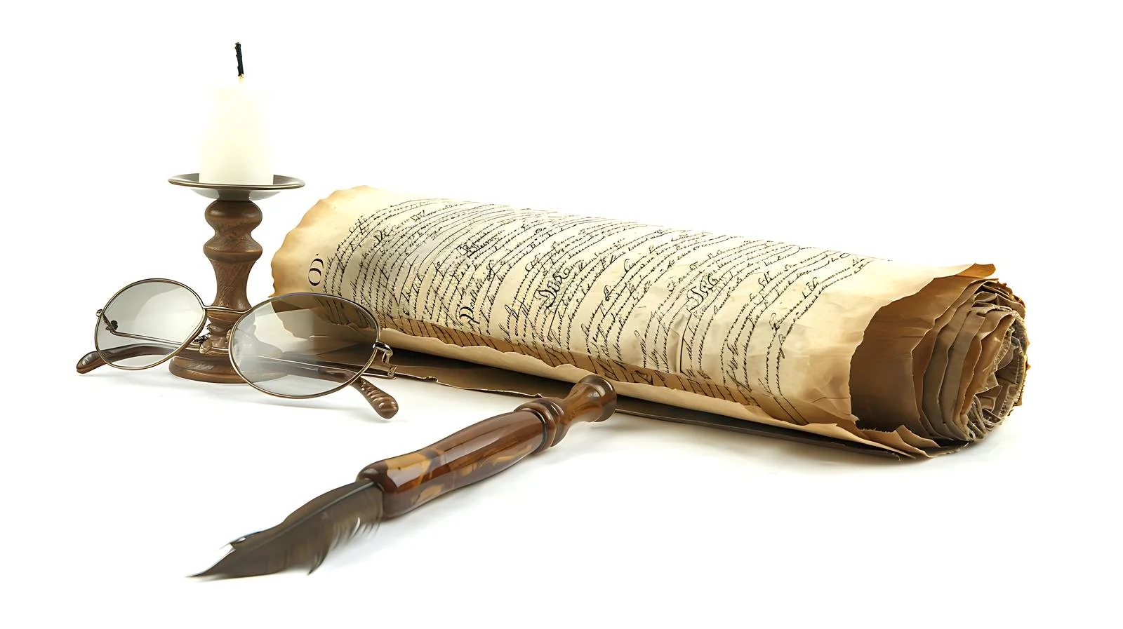 Historical Constitution Document with Quill Pen — free download from Dotvec