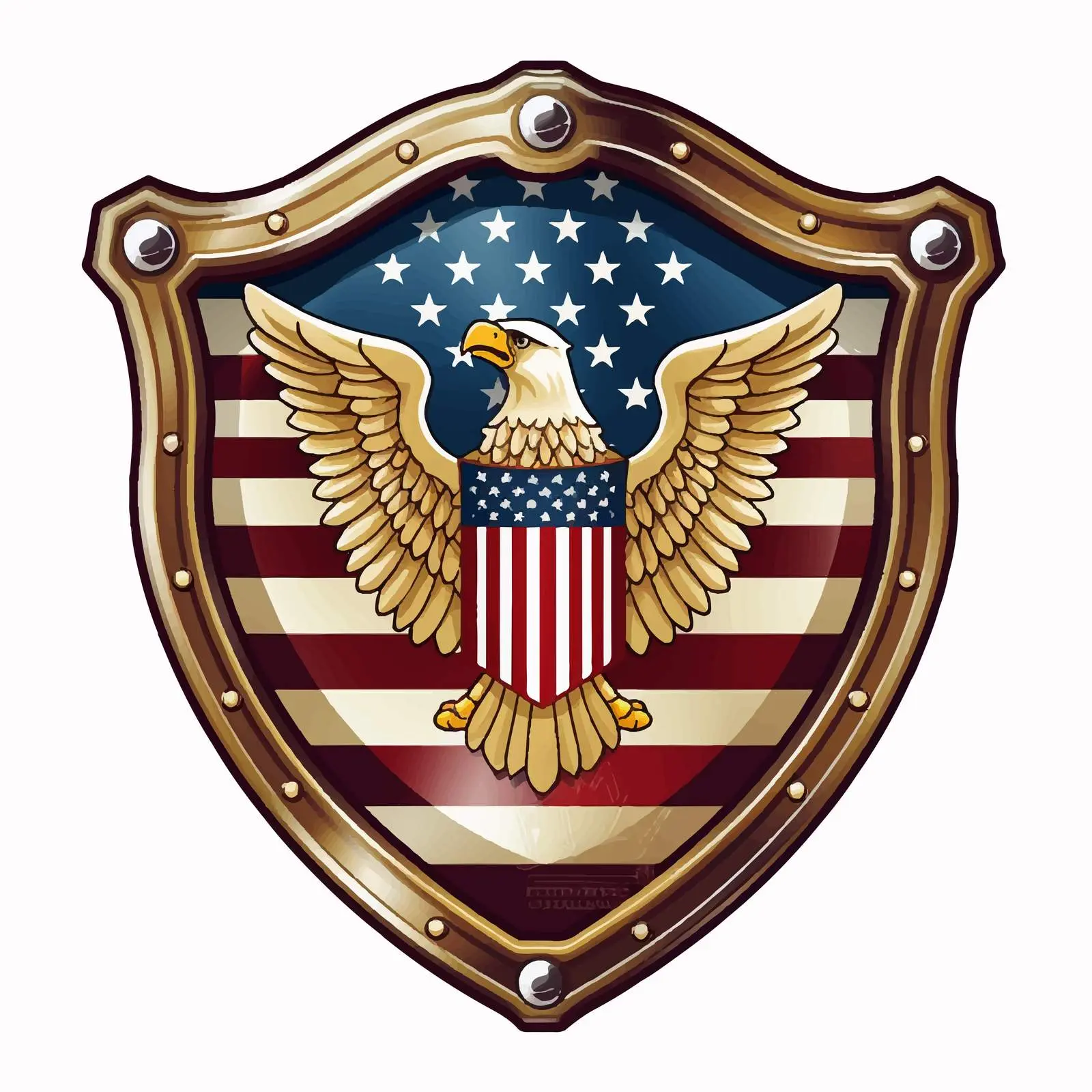 USA Shield Cartoon Vector Illustration — free download from Dotvec