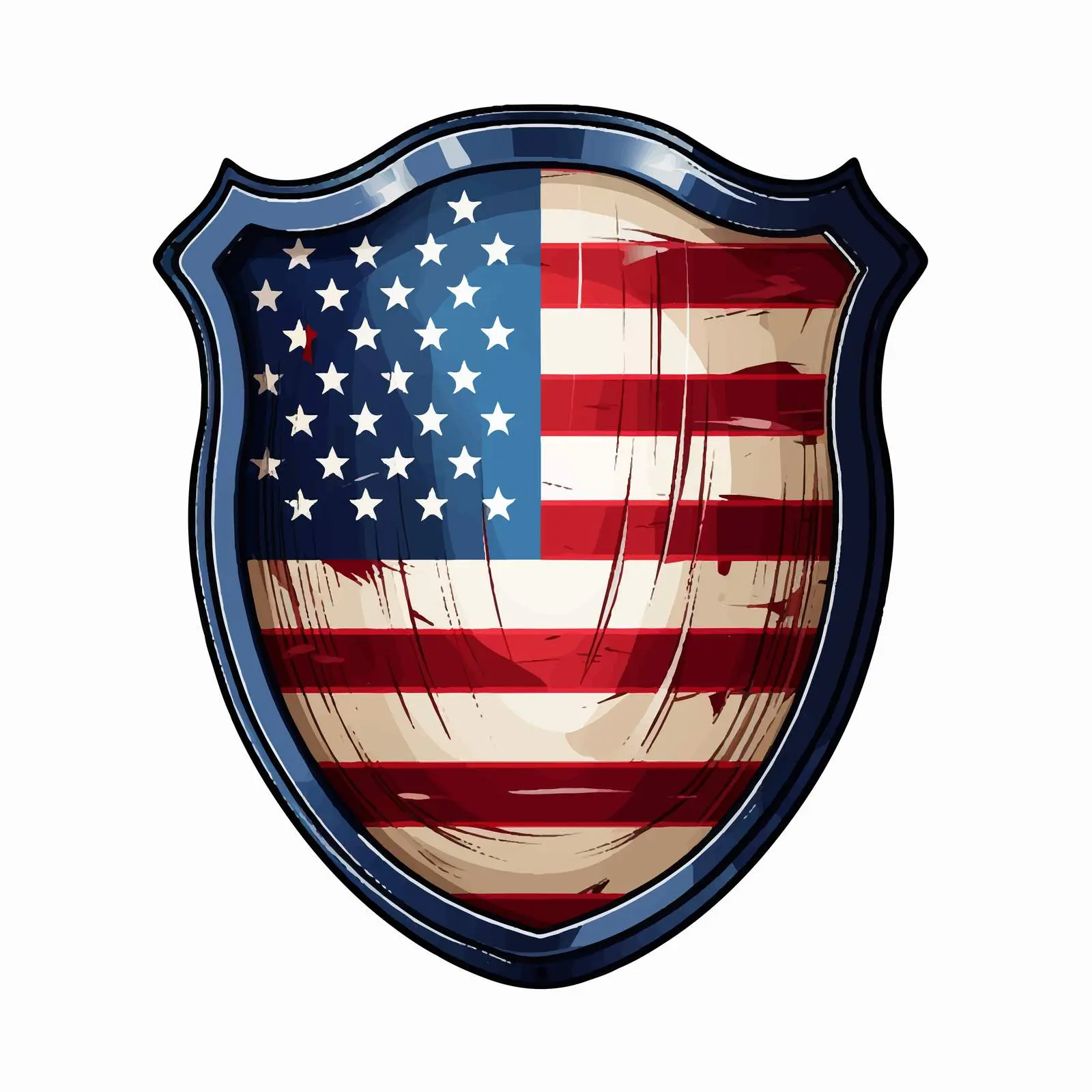 Cartoon Vector Shield of the United States — free download from Dotvec