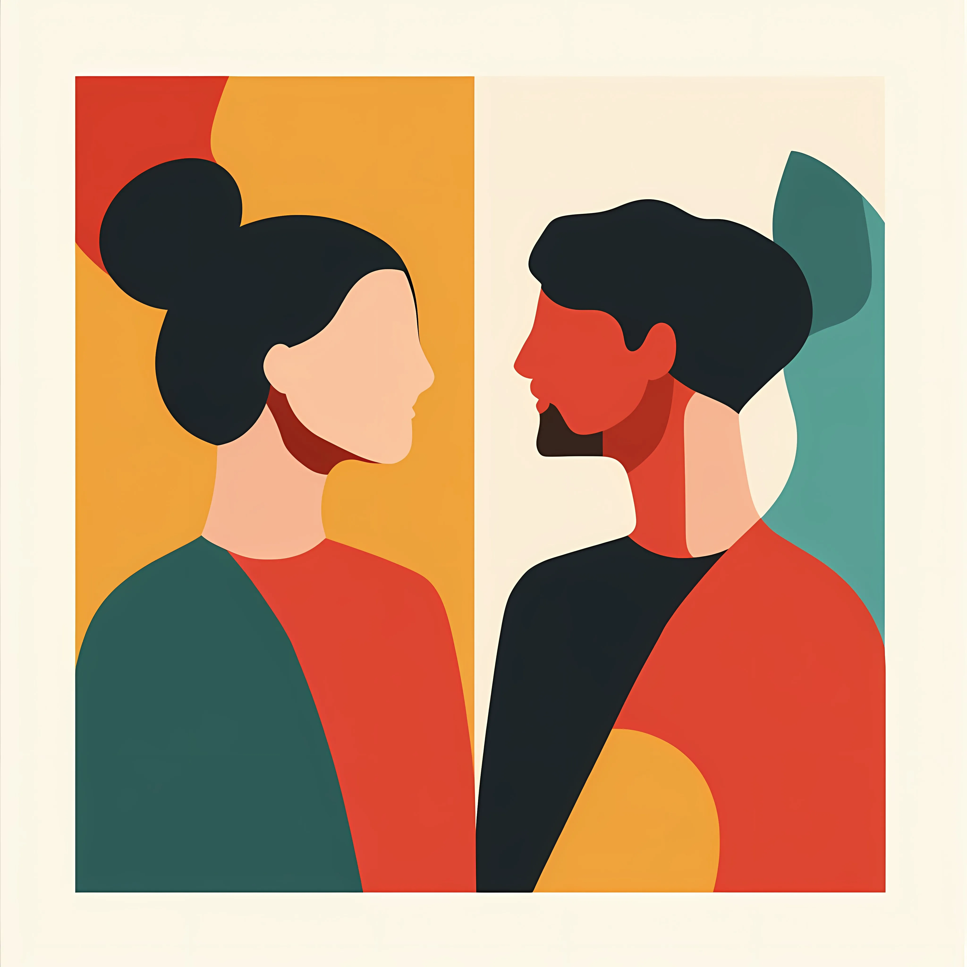 Unity People Flat Vector Illustration in Frame — free download from Dotvec