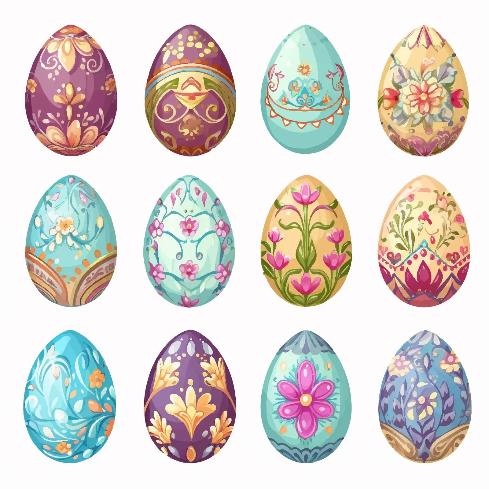 Egg Shaped Frameworks for Easter Invitations — free download from Dotvec