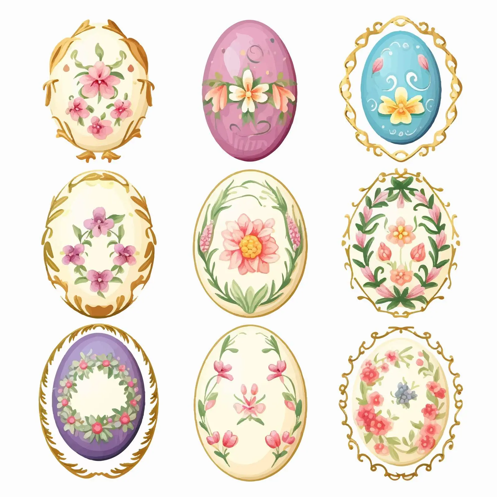 Egg-Shaped Easter Invitation Framework Design — free download from Dotvec