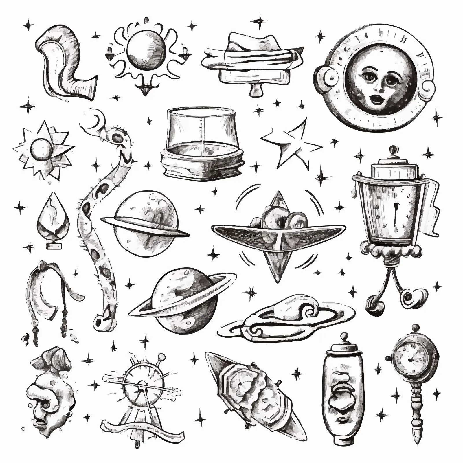 Hand Drawn Clip Art Elements for Flyers — free download from Dotvec