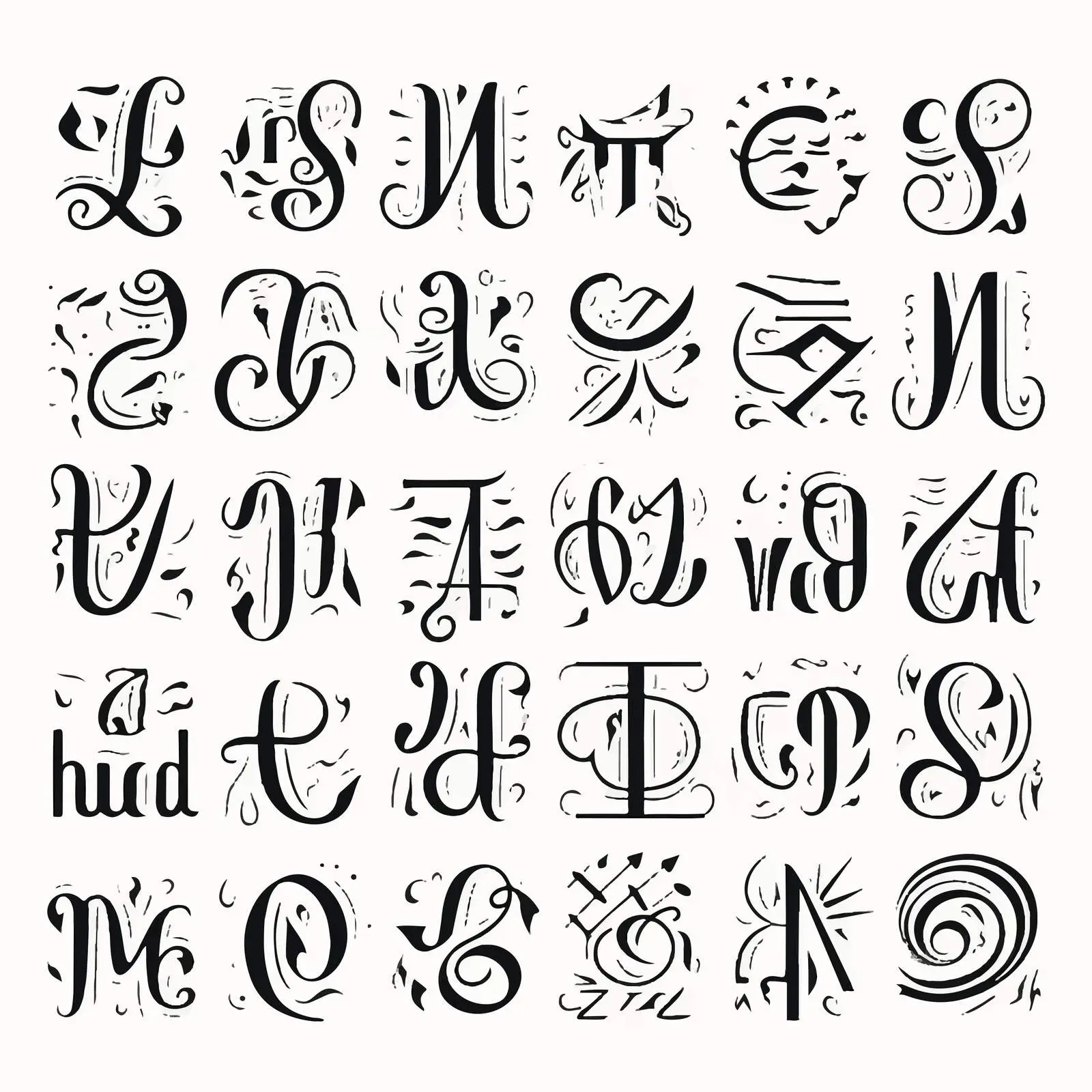 Modern Latin Alphabet Vector for Logos and Badges — free download from Dotvec
