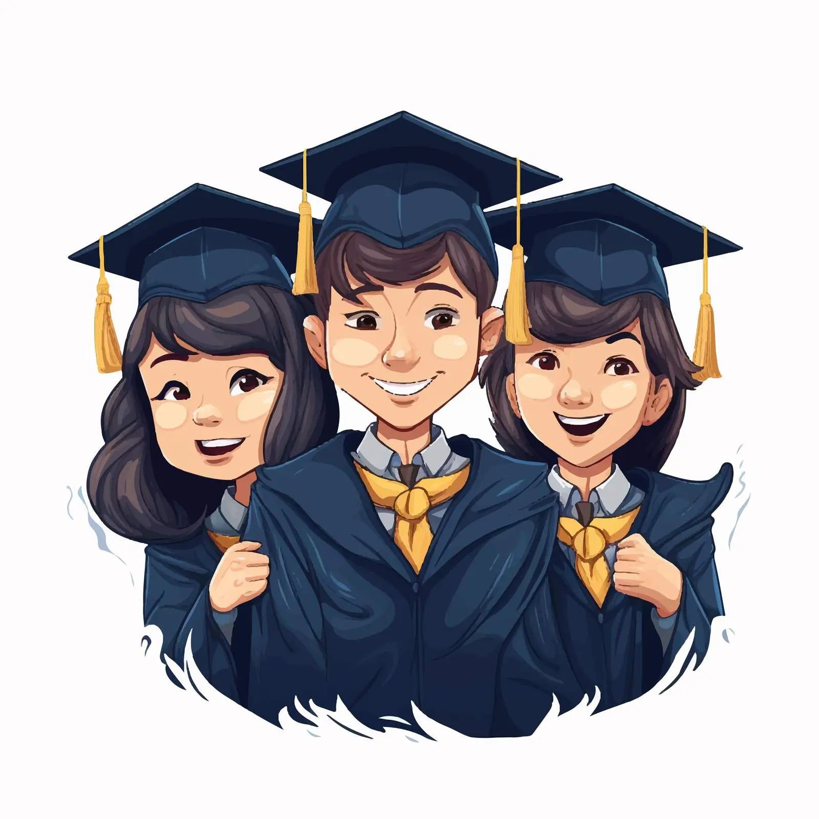 Graduation Design Vector for University Students — free download from Dotvec