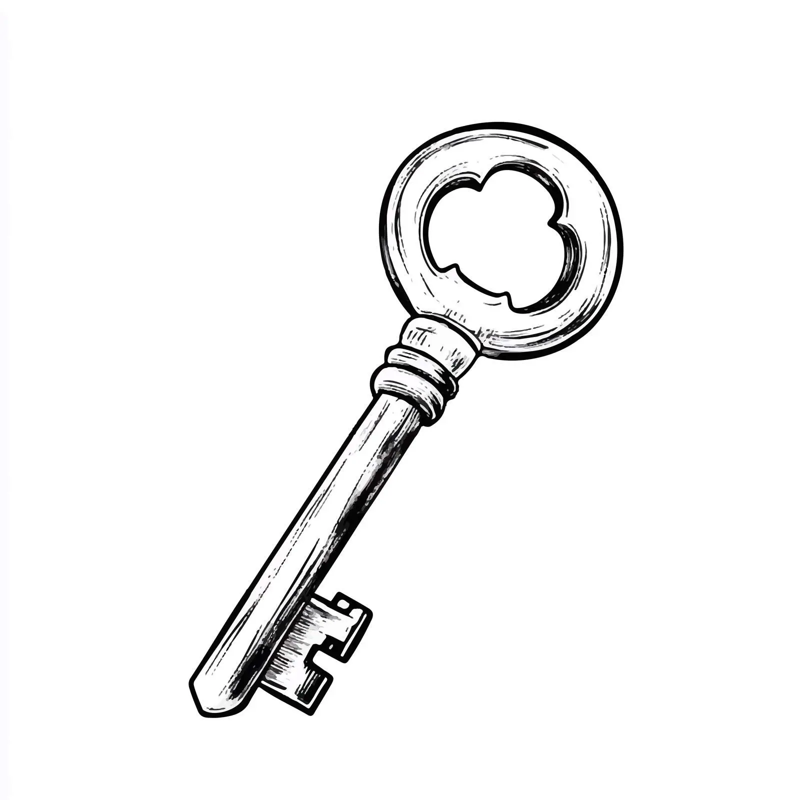 Unlock Key Cartoon Vector Illustration — free download from Dotvec