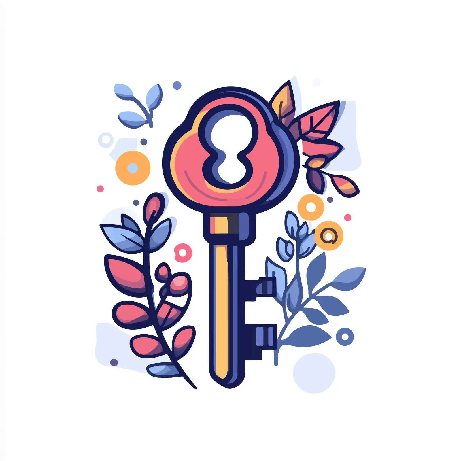 Hand-Drawn Cartoon Unlock Key Vector Illustration — free download from Dotvec