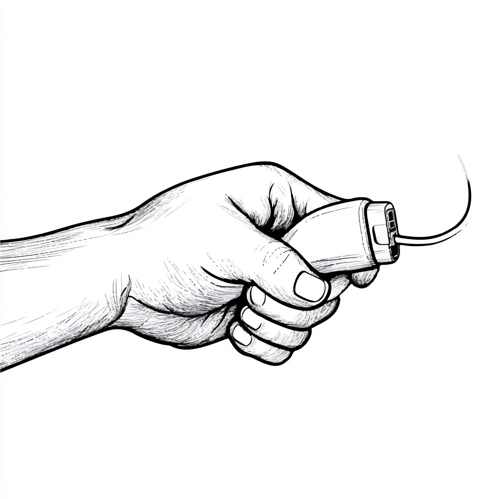 Unplugging Hand Cartoon Vector Illustration — free download from Dotvec