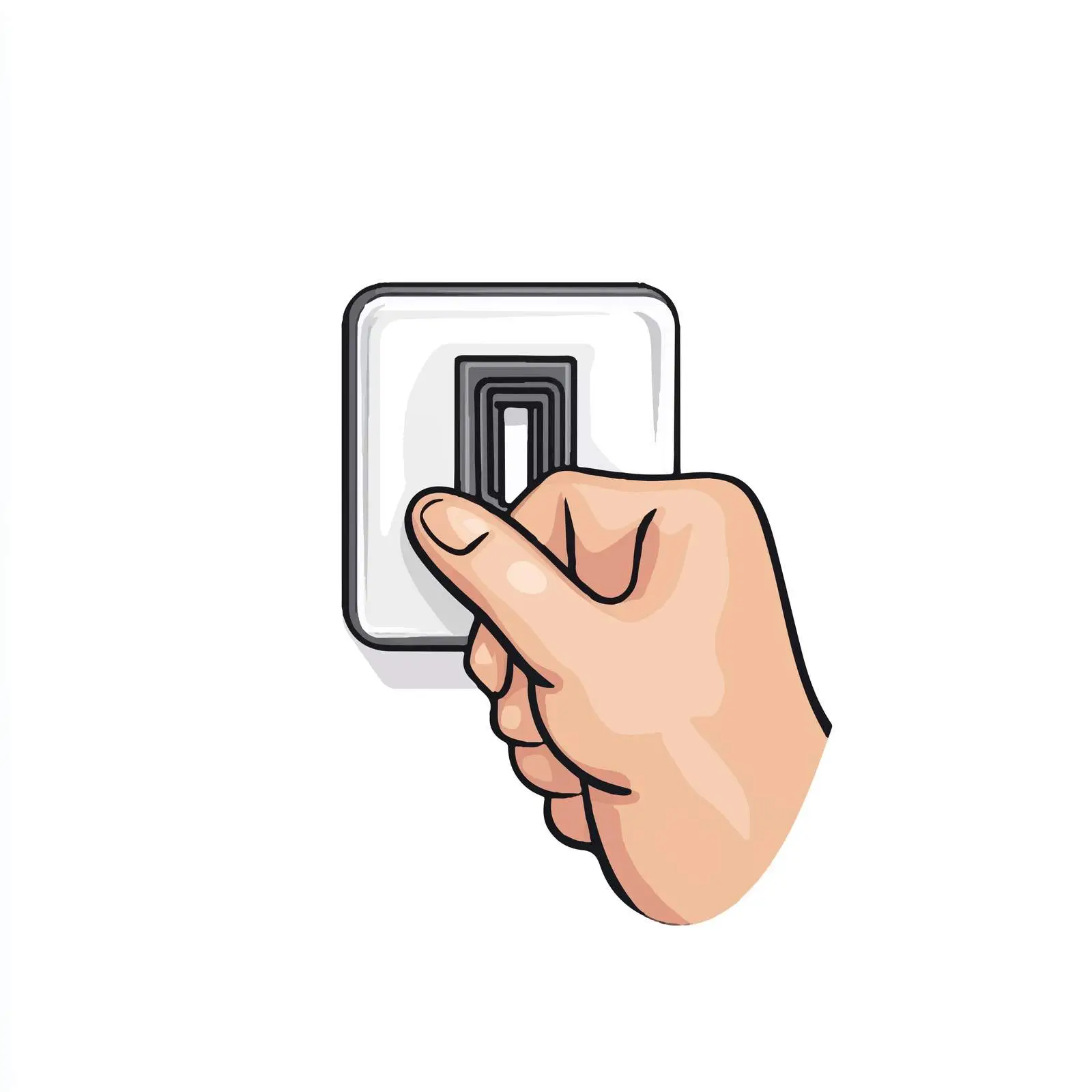 Hand Cartoon Illustration of Unplugging Device — free download from Dotvec