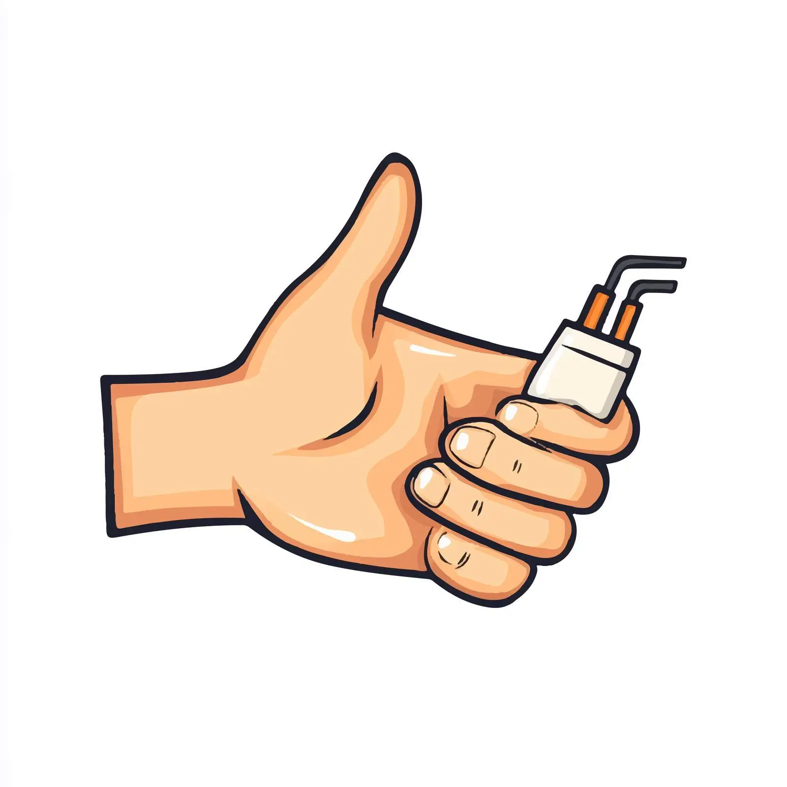 Hand Cartoons Unplugging Vector Illustration — free download from Dotvec