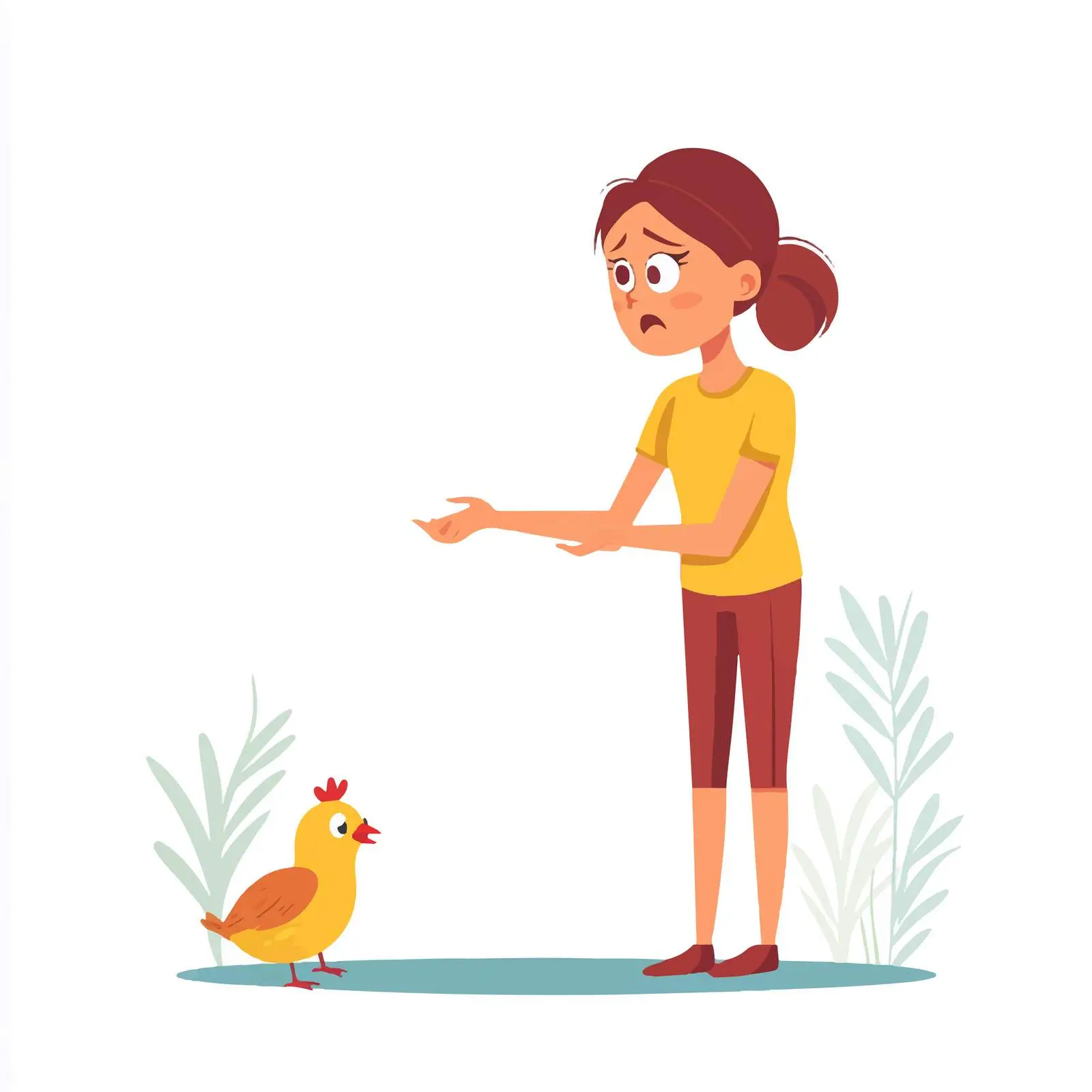 Young Person Expressing Worried Frustration — free download from Dotvec