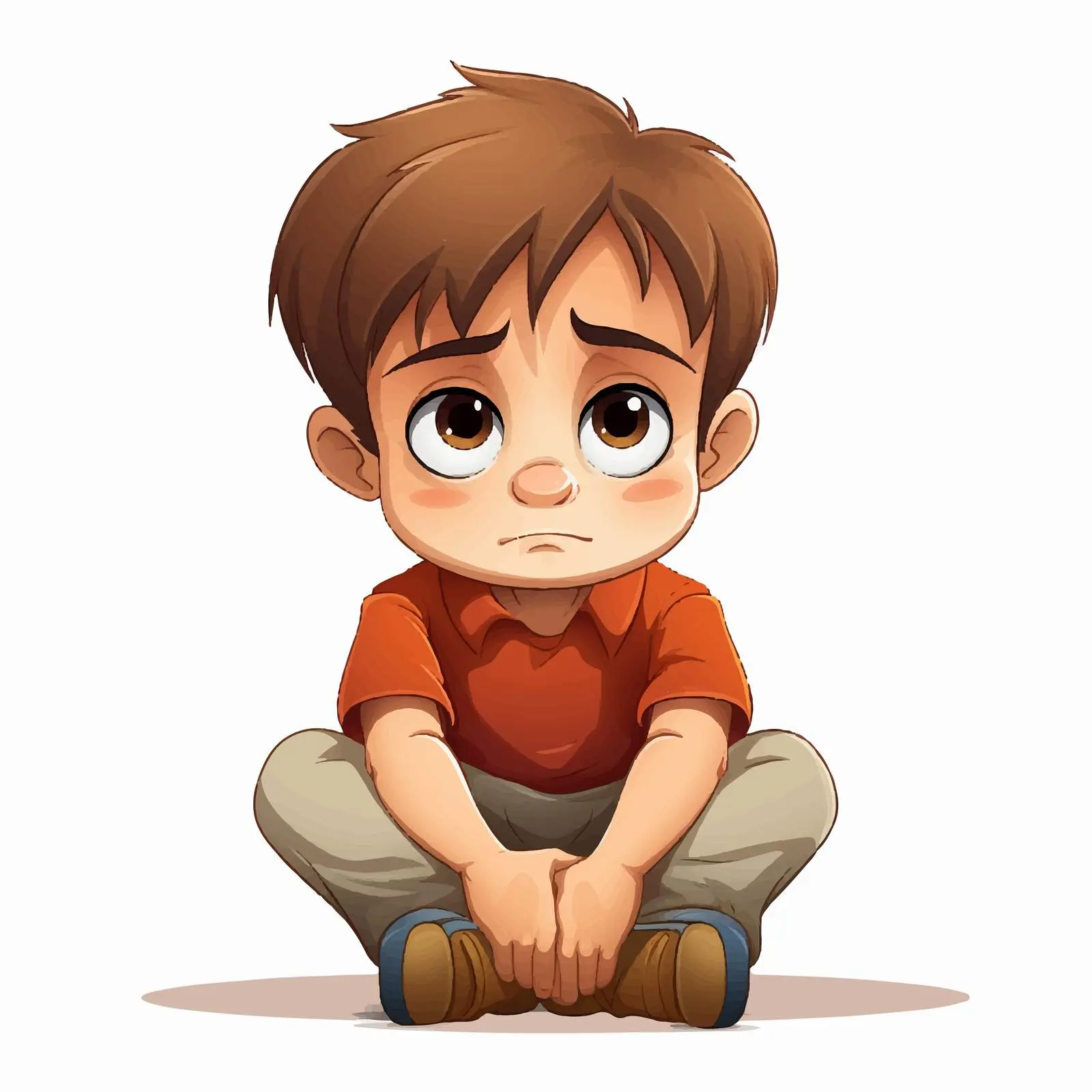 Upset Child Sitting with Crossed Arms Vector – free crossed image from Dotvec