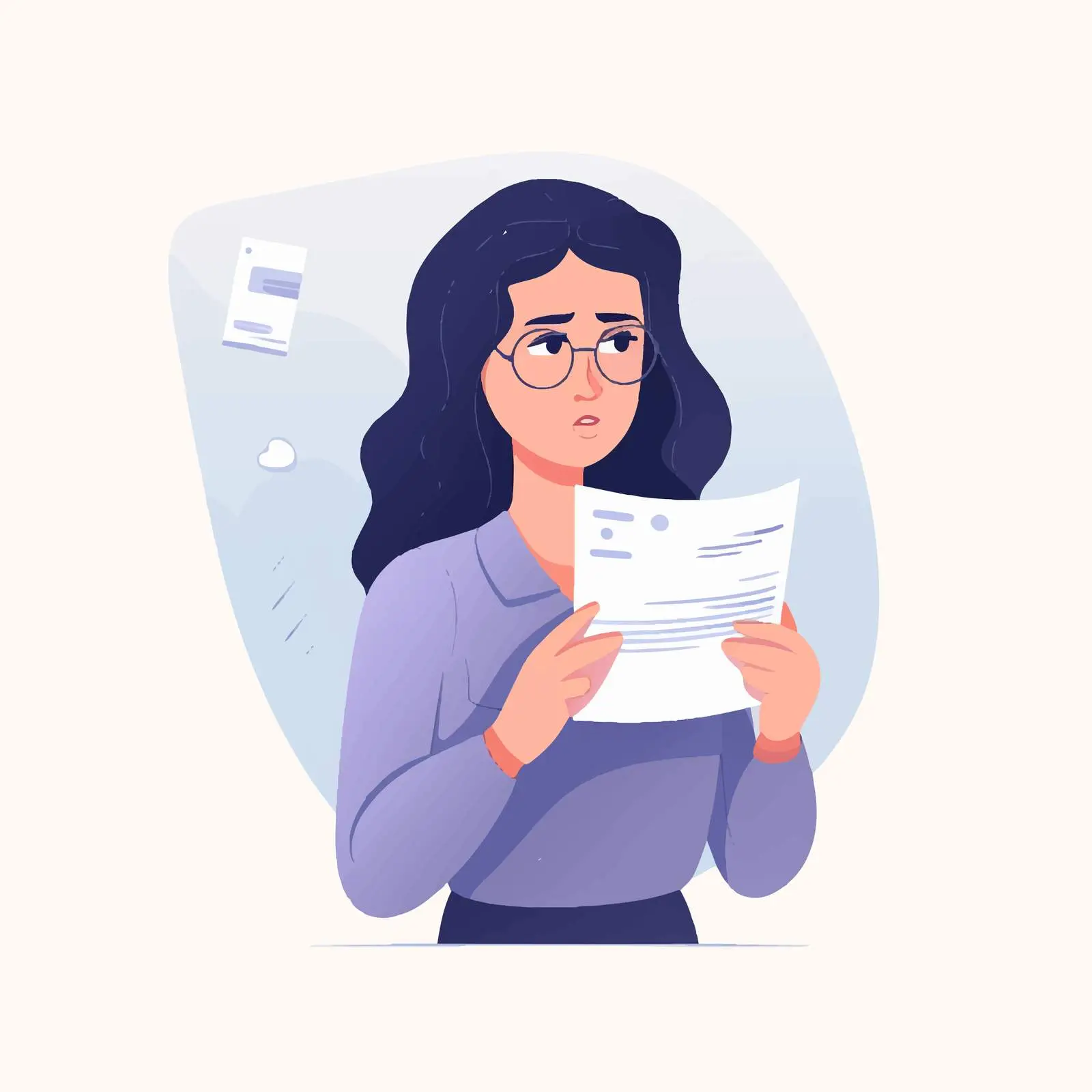 Upset Person with Receipt for Large Purchase — free download from Dotvec