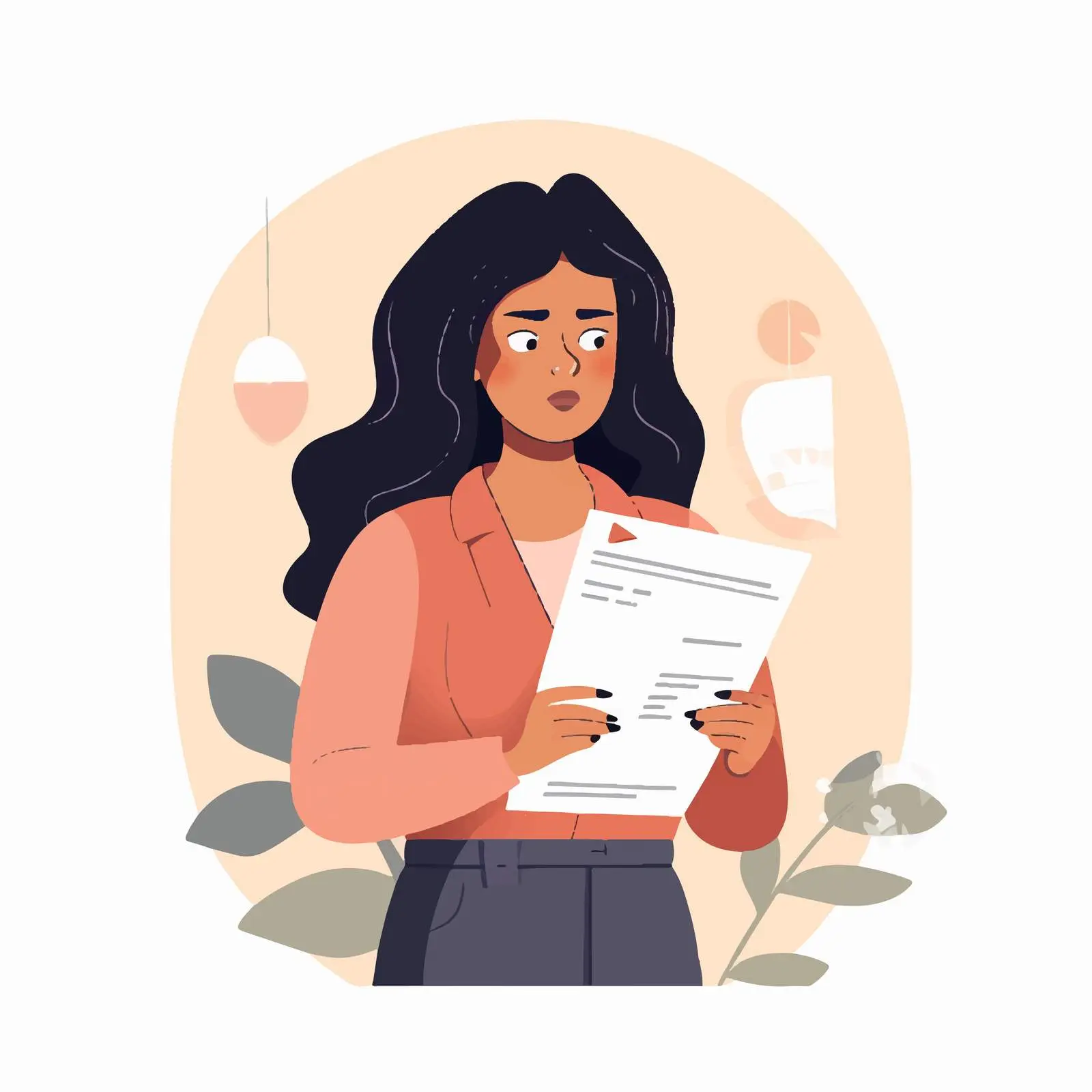 Upset Person with Expensive Receipt Illustration – free spending image from Dotvec