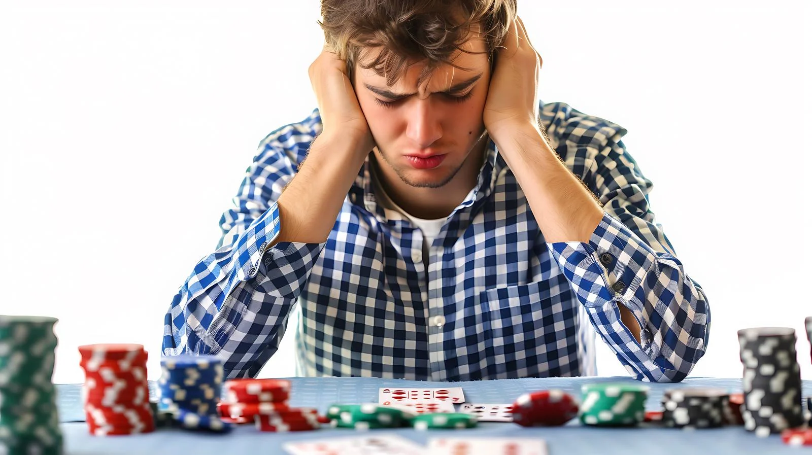 Disappointed Poker Player in Casino — free download from Dotvec