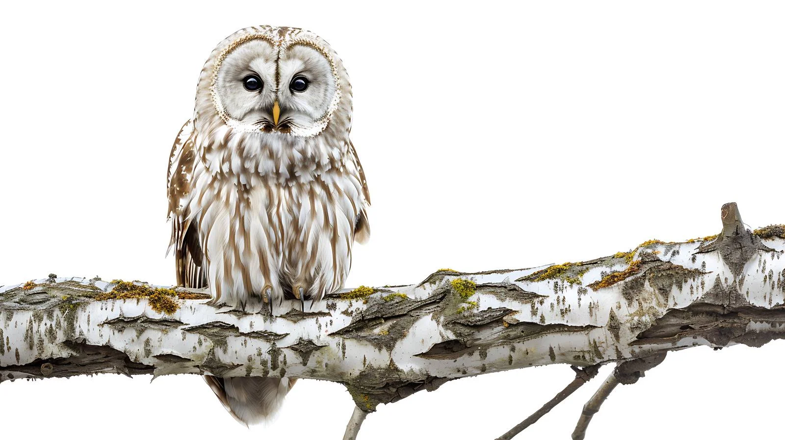 Majestic Ural Owl in Isolated Spring Woodland — free download from Dotvec