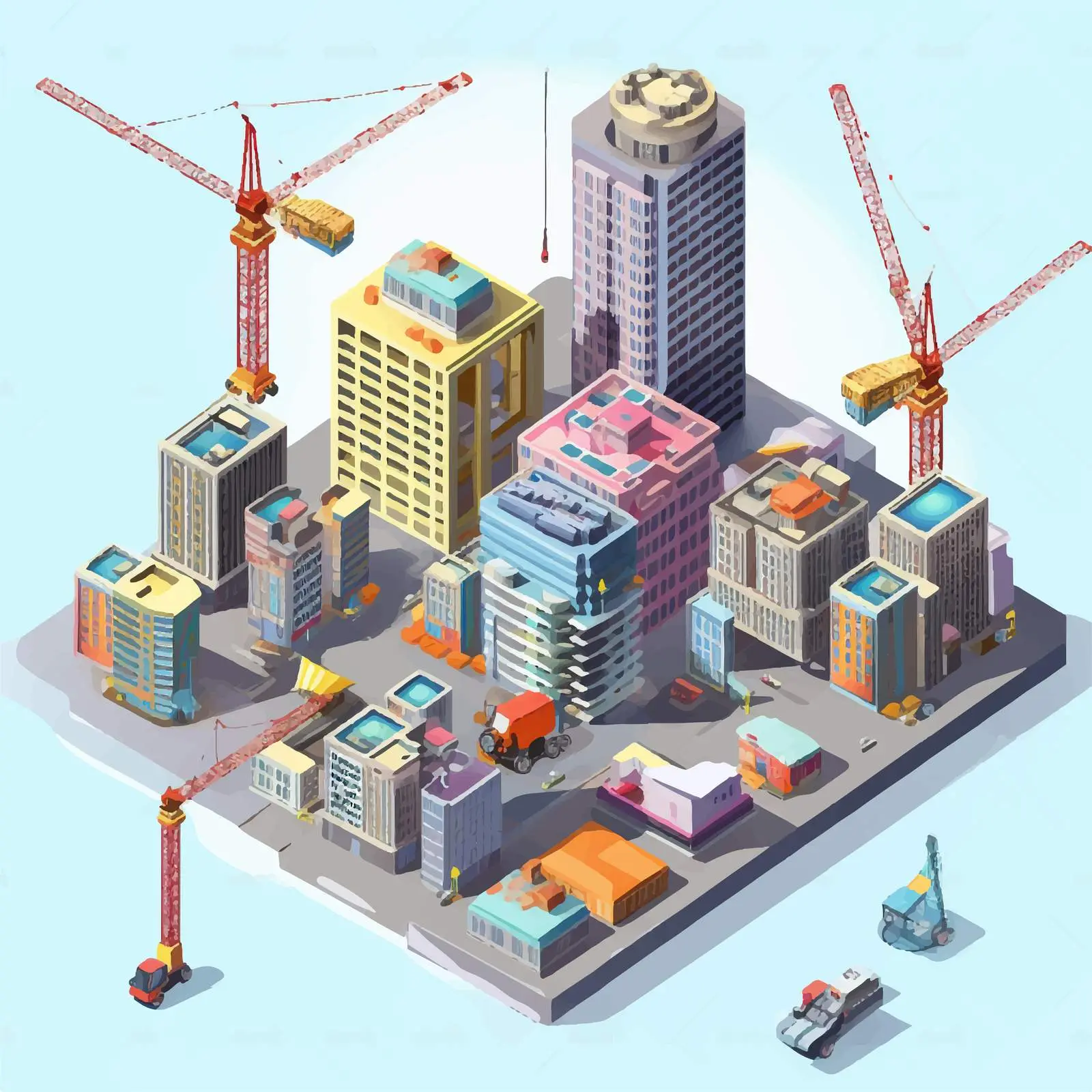 Urban Cityscape with Skyscrapers and Buildings — free download from Dotvec