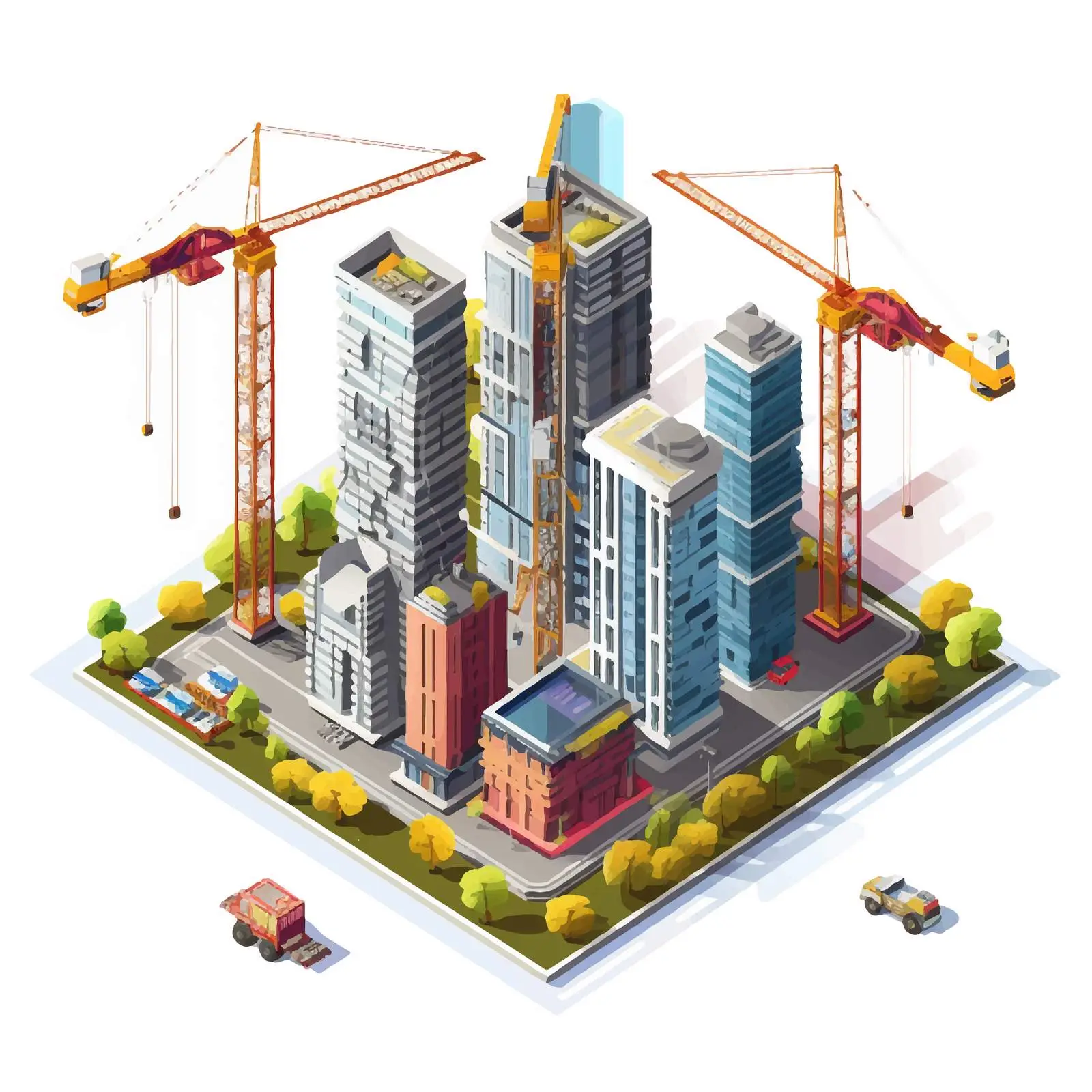 Urban Cityscape with Skyscrapers and Buildings — free download from Dotvec