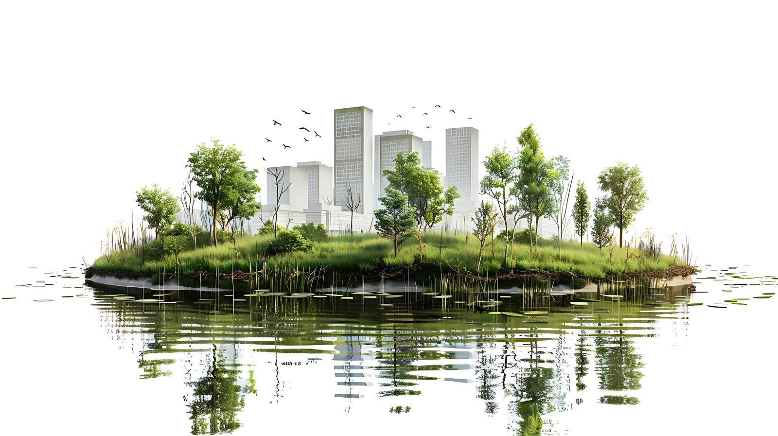Urban Wetland Environment Concept – free urbanization image from Dotvec