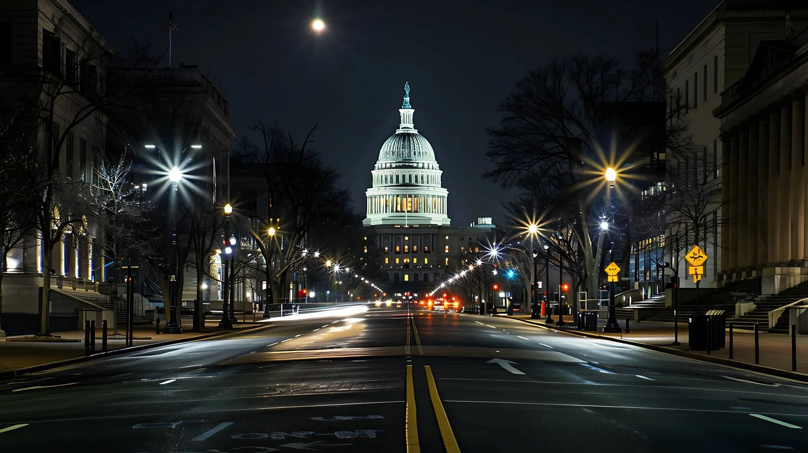 Historic US Capitol on Constitution Avenue — free download from Dotvec