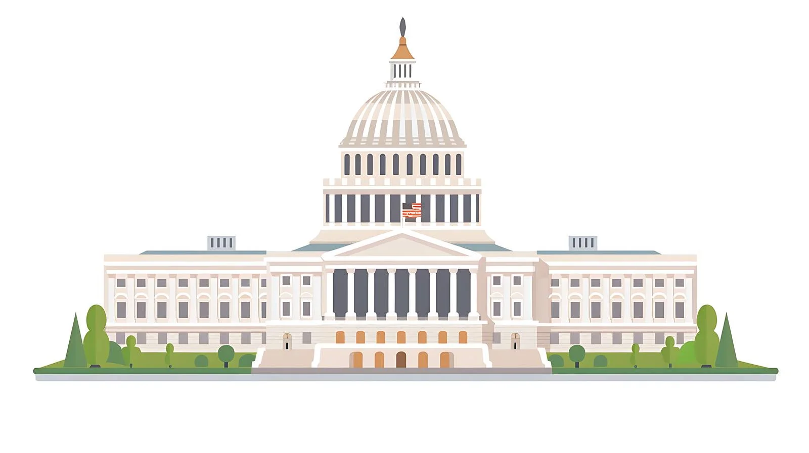 Iconic US Capitol in Sunny Isolation — free download from Dotvec