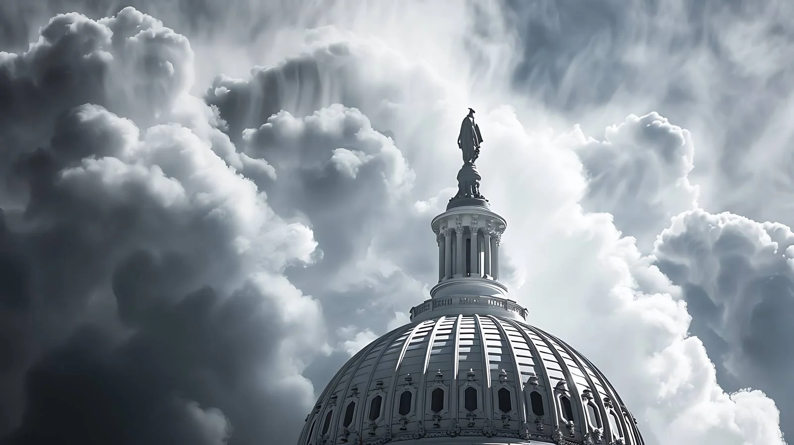 Dramatic US Capitol dome storm scene — free download from Dotvec